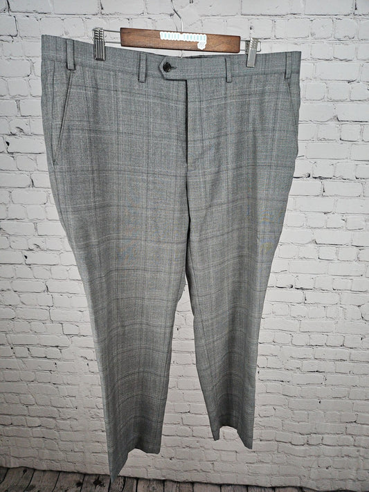 Lauren Ralph Lauren Gray Glen Plaid Wool Blend Dress Pants 38