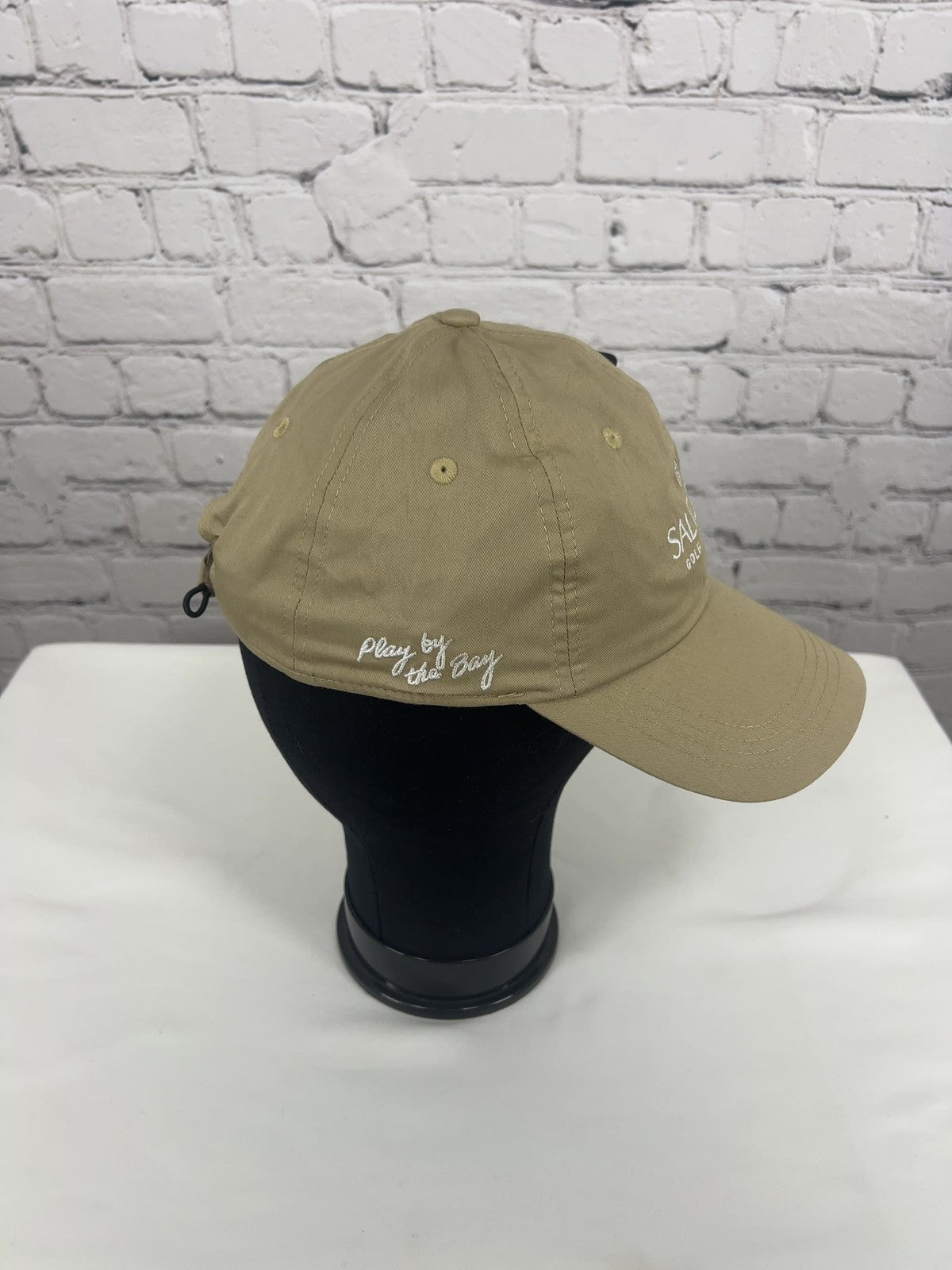 NWT Ahead Saltleaf Golf Preserve Khaki Adjustable Strapback Golf Hat One Size