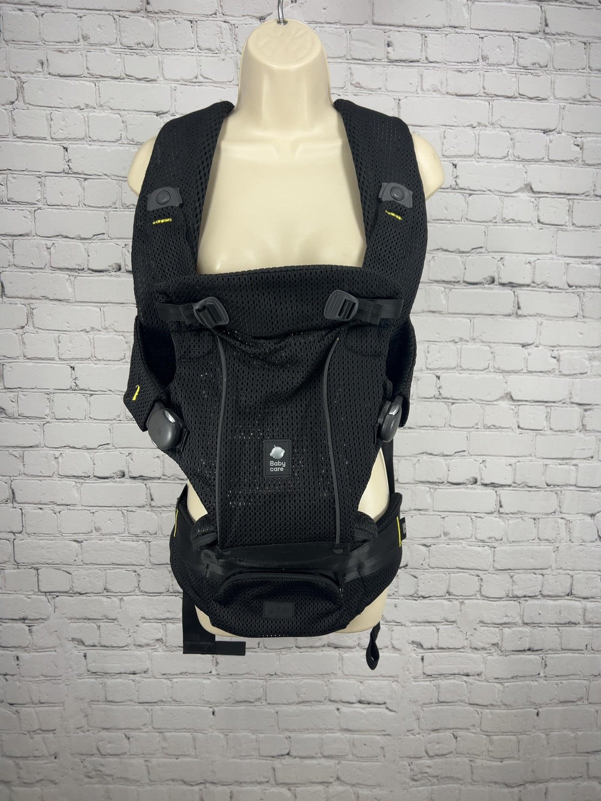 Babycare Free Go Black Mesh Hip Seat Decompression Baby Carrier 0-36 Months