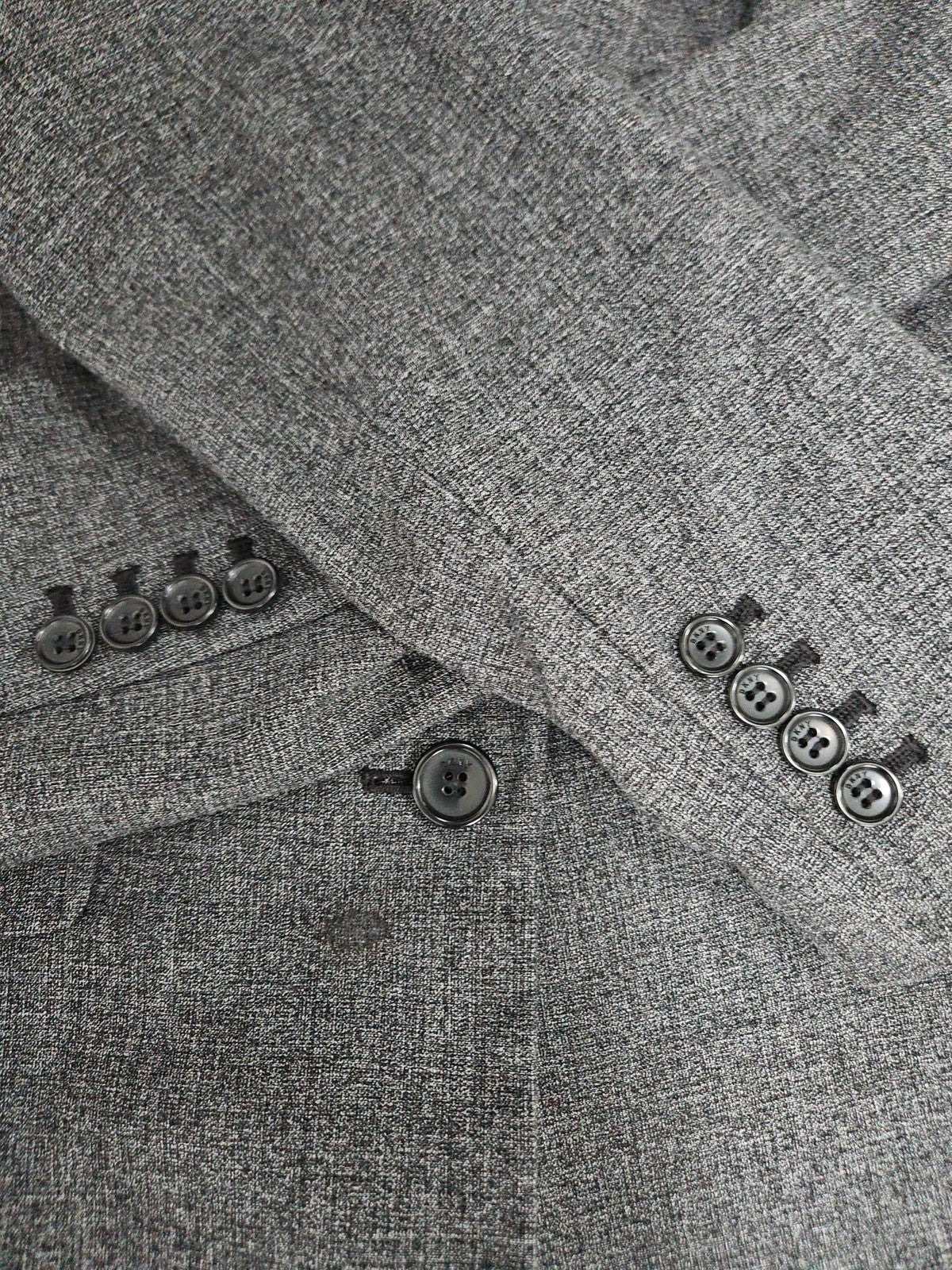 DKNY Gray Heathered 1 Button Notch Lapel Lined Women's Blazer Jacket 10