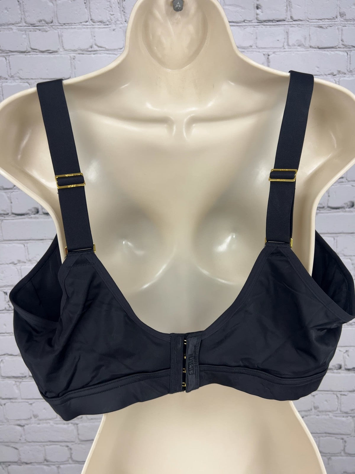 NWT Aisilin Black Front Closure Wireless Full Coverage Posture Support Bra 36E