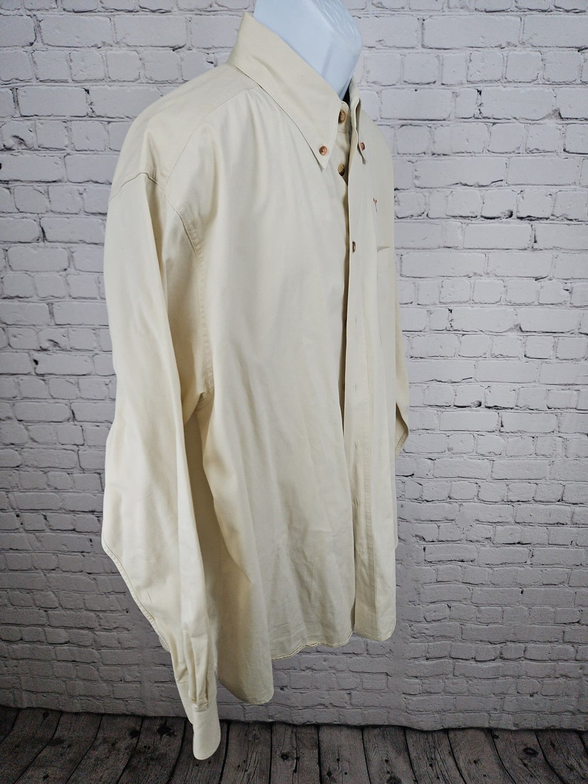 University Co-op Texas Longhorns Cream Button Down Long Sleeve Shirt XXL