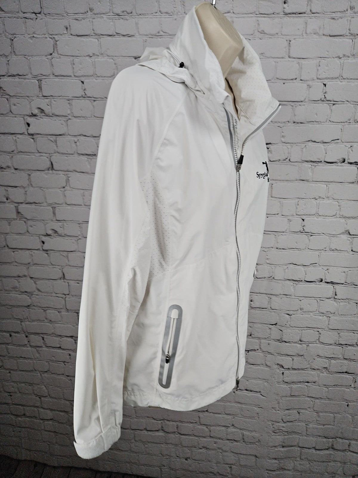 Zero Restriction Tour Series White Hooded Golf Jacket Spyglass Hill Women's L