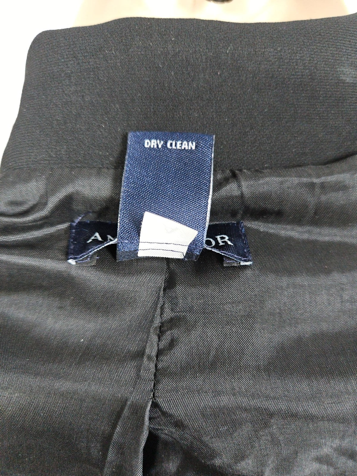 VTG Ann Taylor Black Triacetate 3 Button Notch Collar Lined Blazer 8