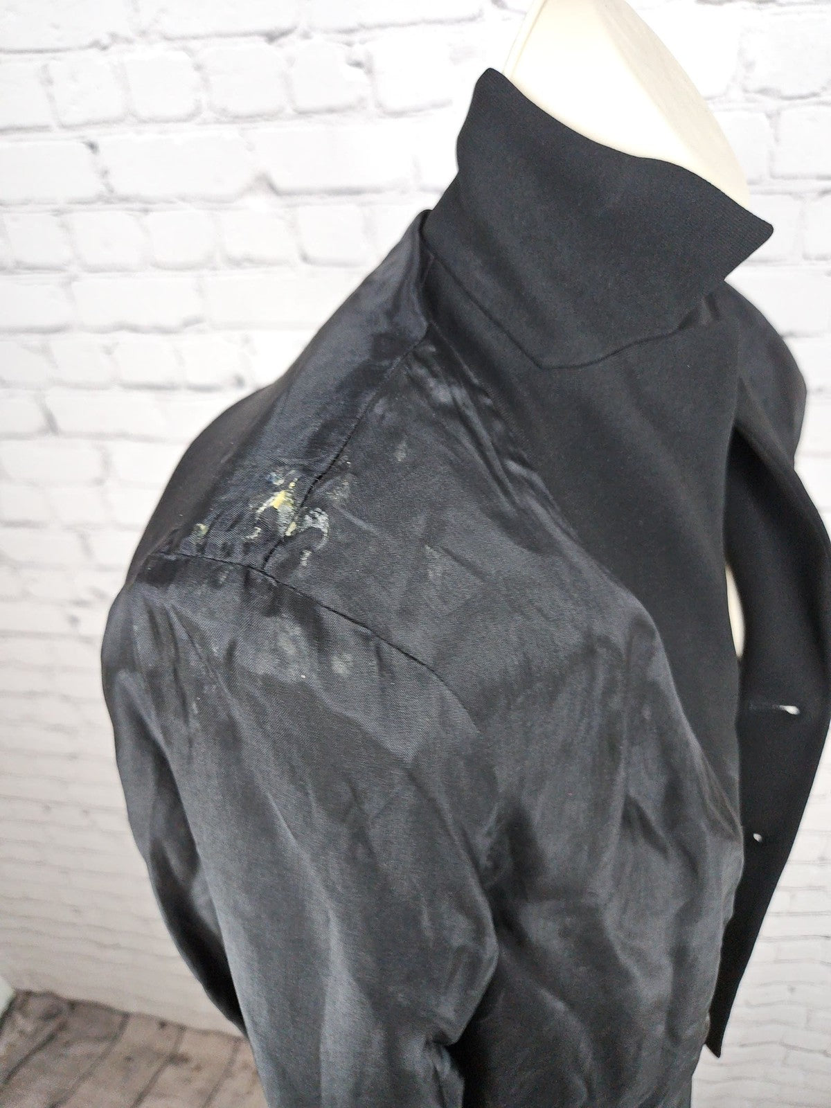 VTG Ann Taylor Black Triacetate 3 Button Notch Collar Lined Blazer 8