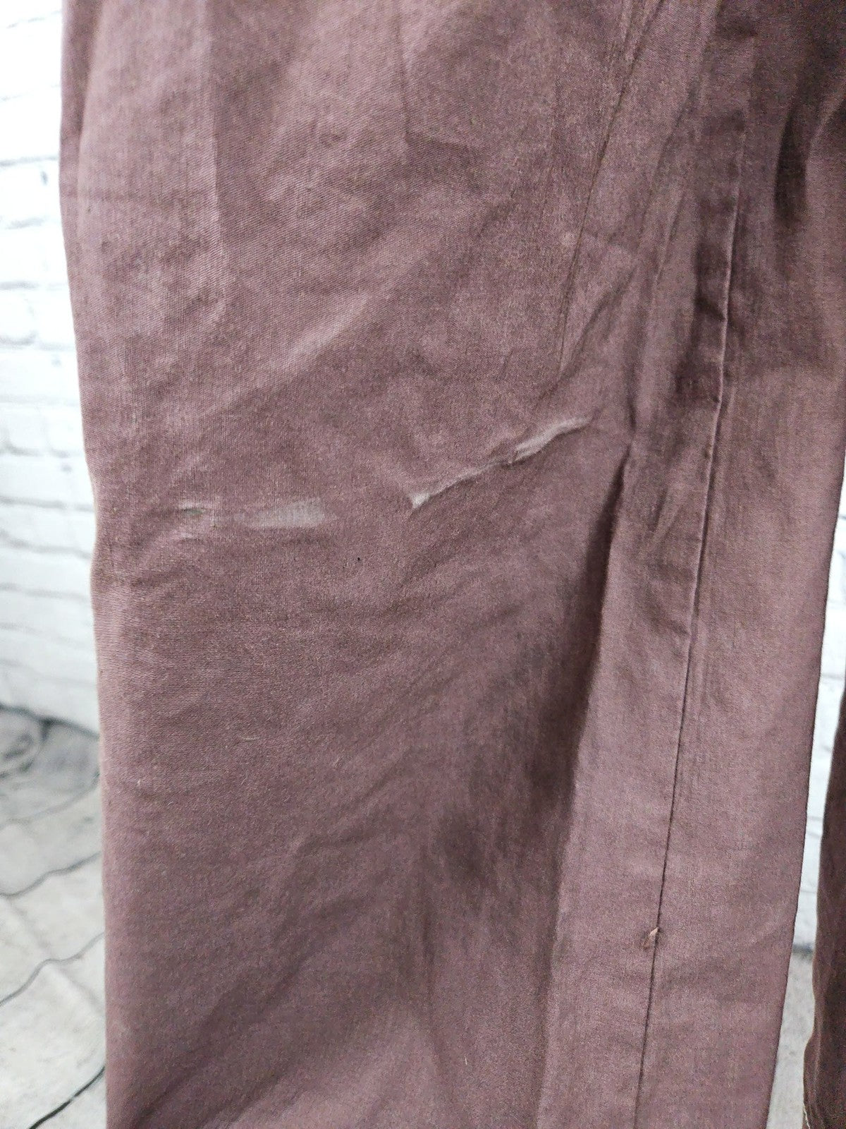 Maeve Anthropologie Colette Brown Contrast Stitch Wide Leg Jumpsuit 0