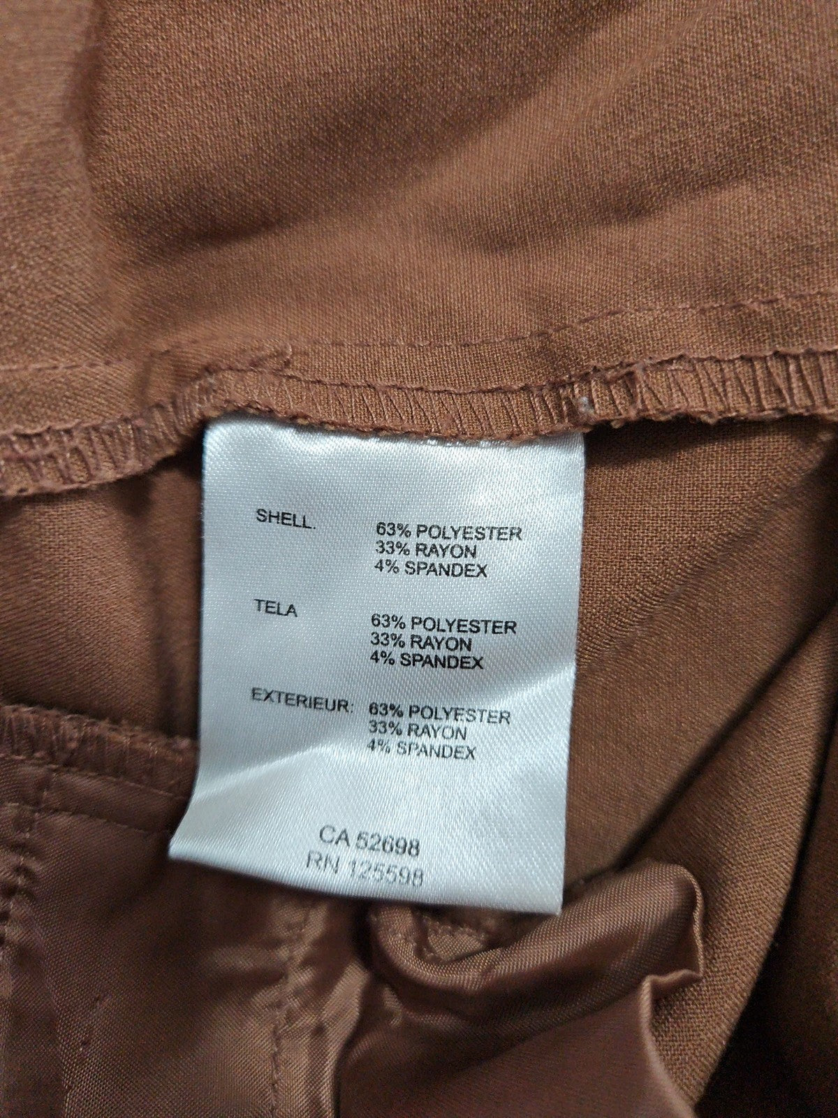Ellen Tracy Brown Zip Pocket Slim Ankle Women's Dress Pants 2 (30X27.5)