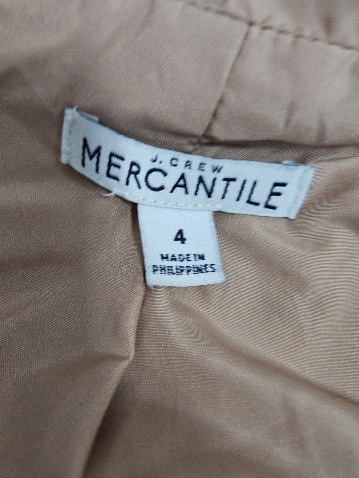 J.Crew Mercantile Camel Wool Blend Faux Fur Hooded Parka Coat Women's 4