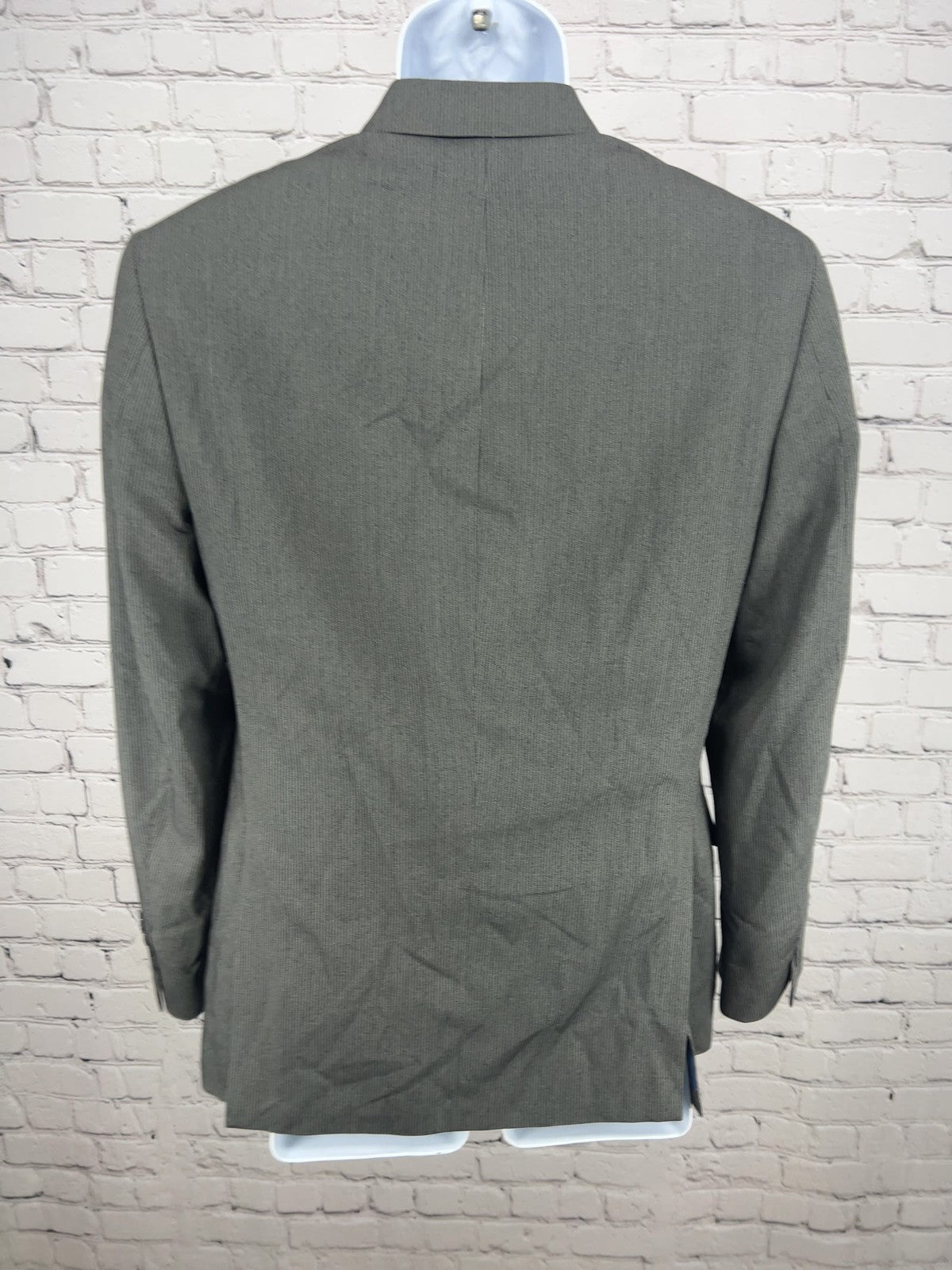 J Ferrar Gray Pinstripe Modern Fit 2 Button Notch Blazer Sport Coat 34S