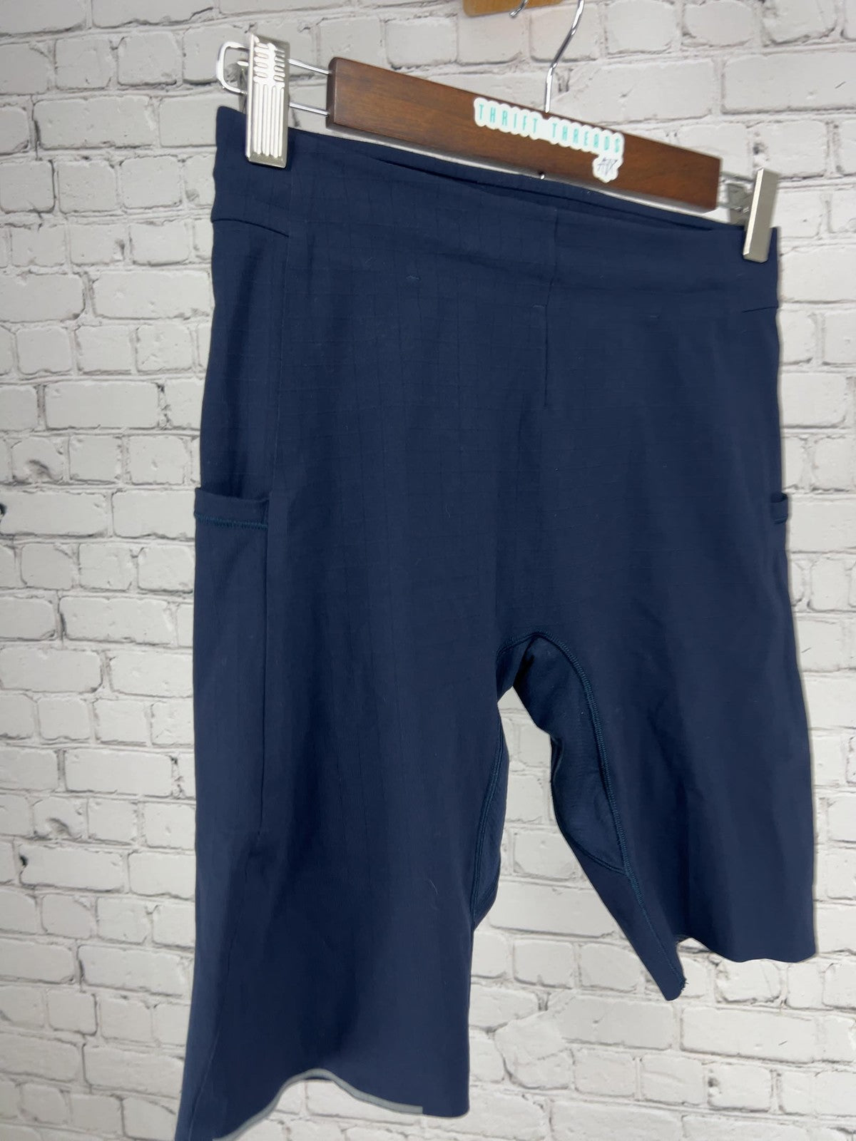 Lululemon Navy Ripstop Zip Pocket Men's Running Shorts Reflective S (25X9)