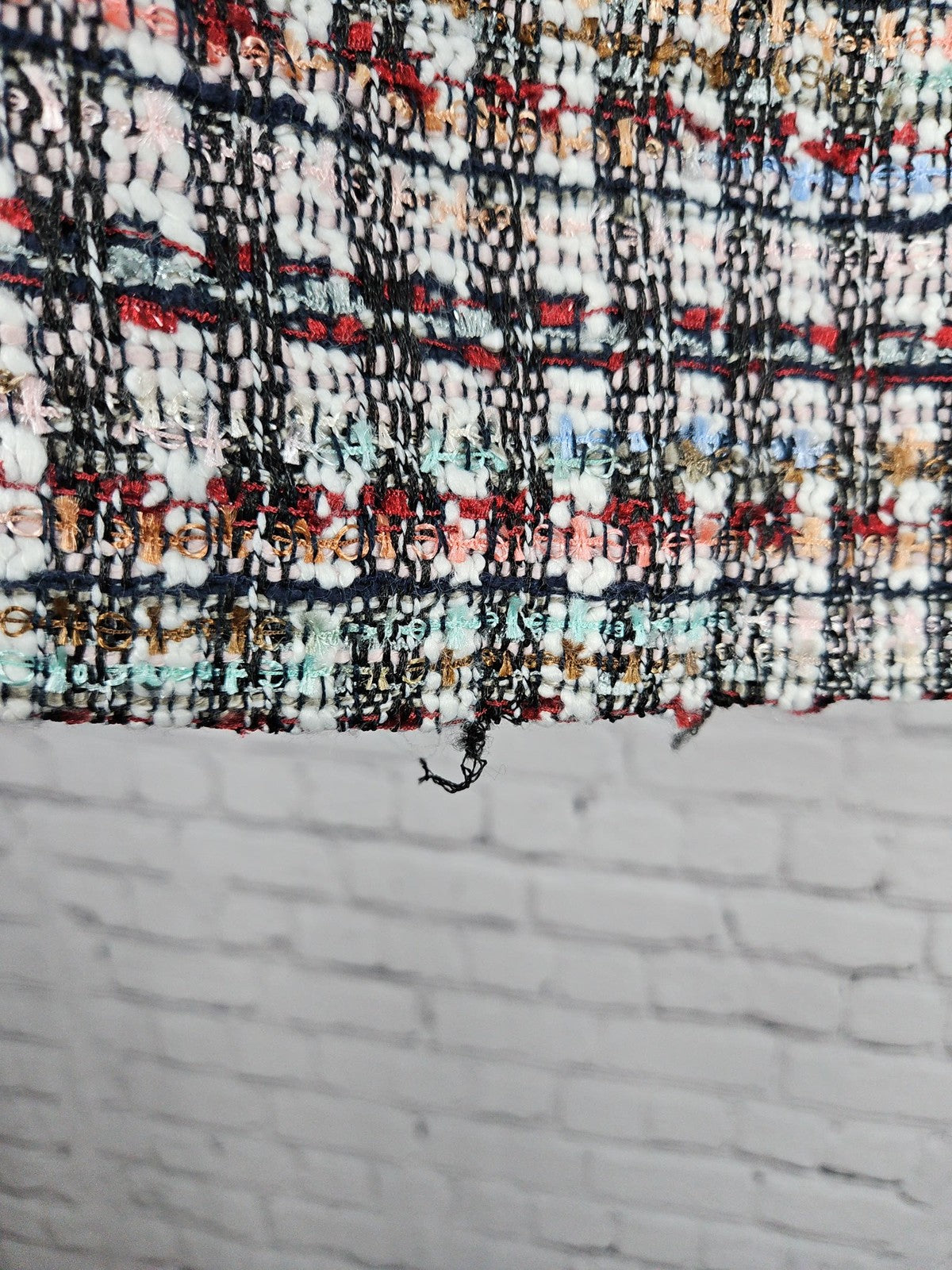 Talbots Petite Multicolor Tweed Boucle Lined Back Zip Pencil Skirt 16P