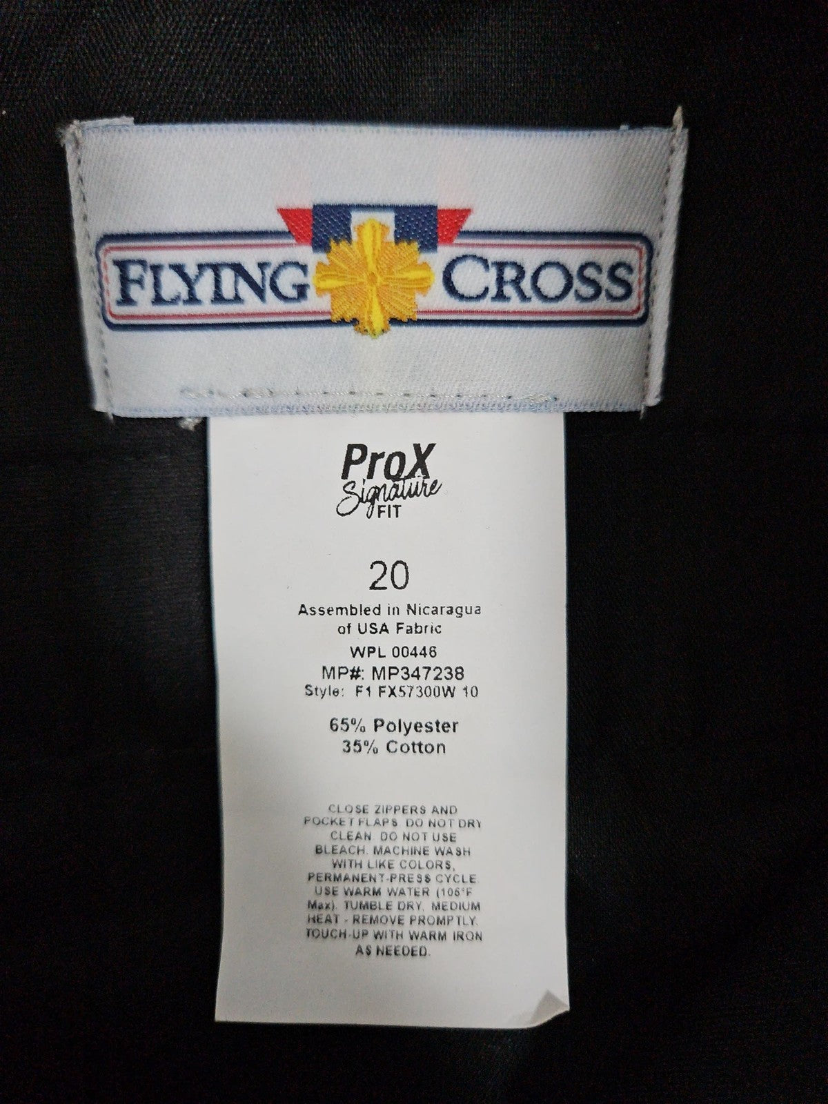 NWD Flying Cross Women's Black Cross FX Class B Cargo Uniform Pants 20 (39X36)