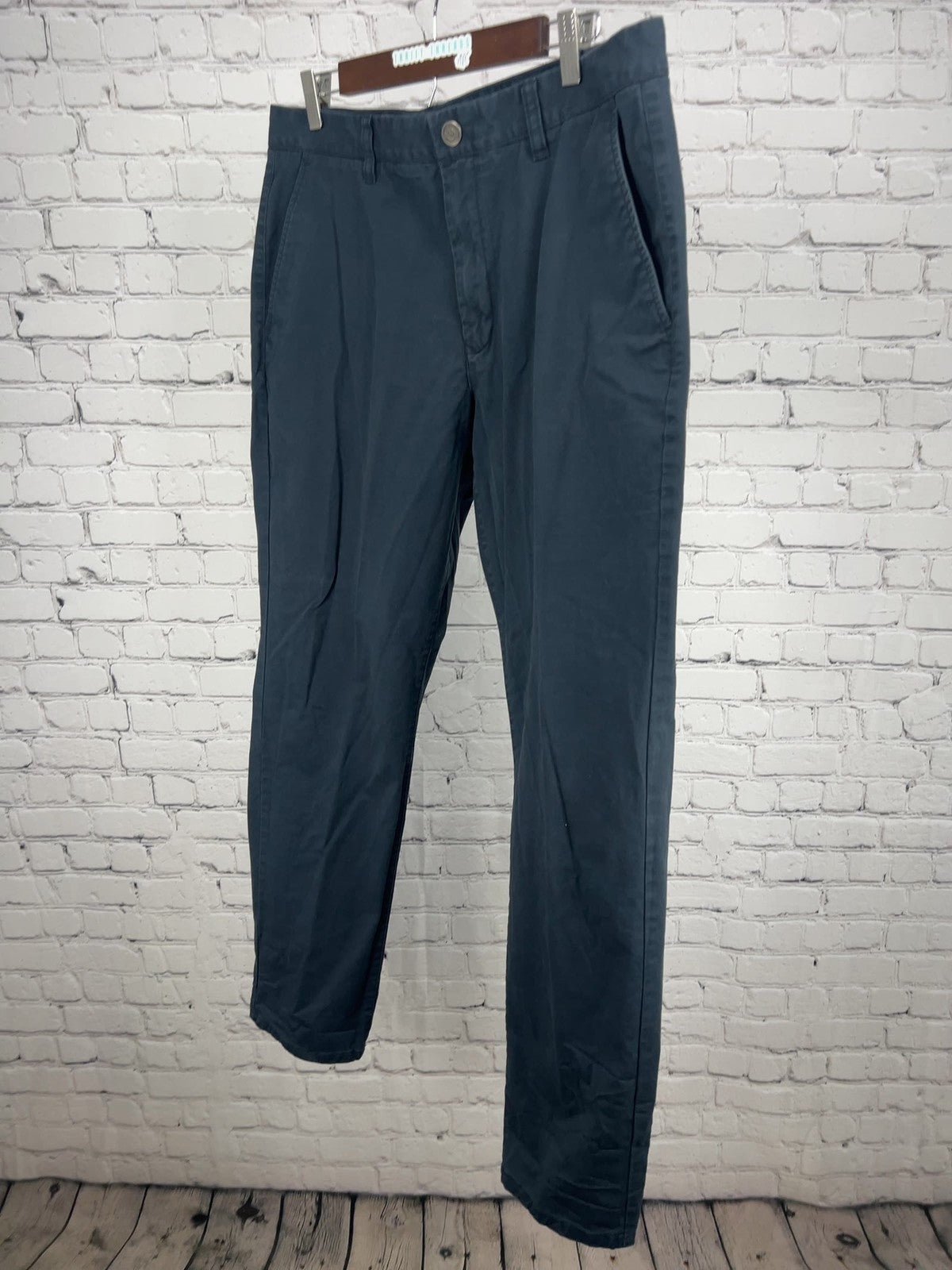 Bonobos Navy Chino Flat Front Athletic Fit Tapered Pants 36/32