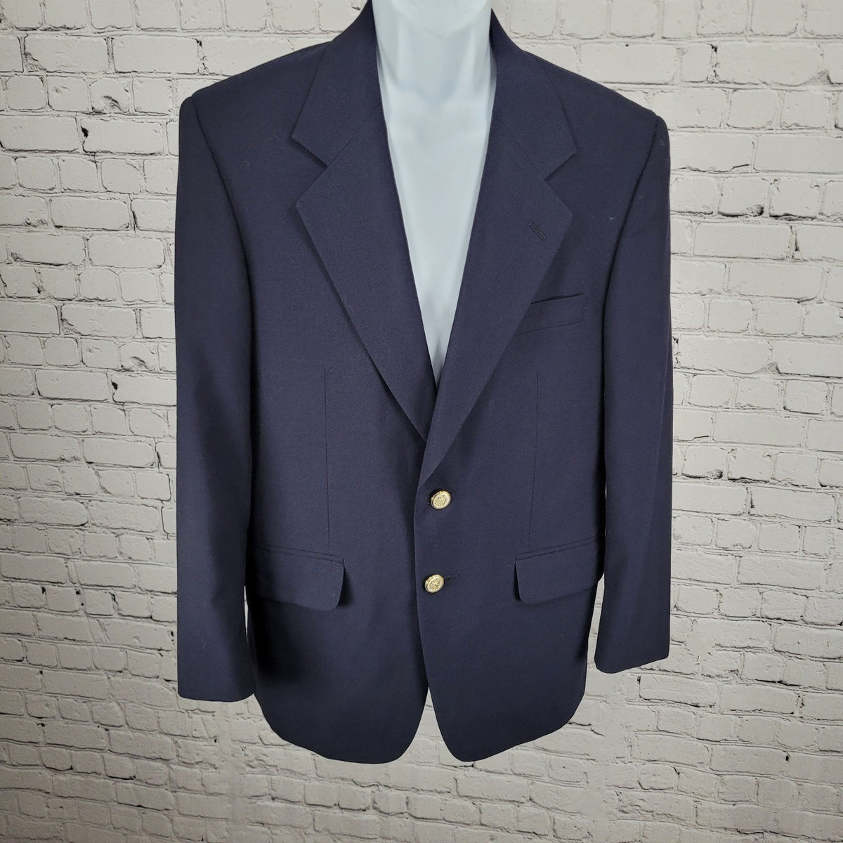 Mapelli De Milano Navy 100% Wool 2 Button Notch Blazer Sport Coat Size 37S