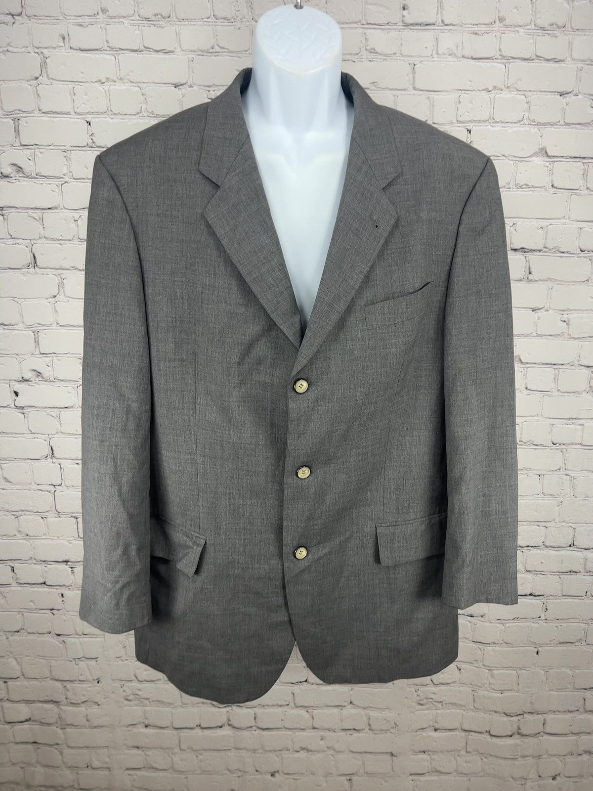 VTG Hugo Boss Batman Future Gray 100% Wool 3 Button Blazer Sport Coat 42R