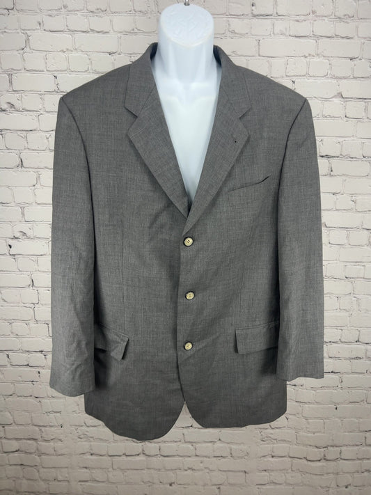 VTG Hugo Boss Batman Future Gray 100% Wool 3 Button Blazer Sport Coat 42R