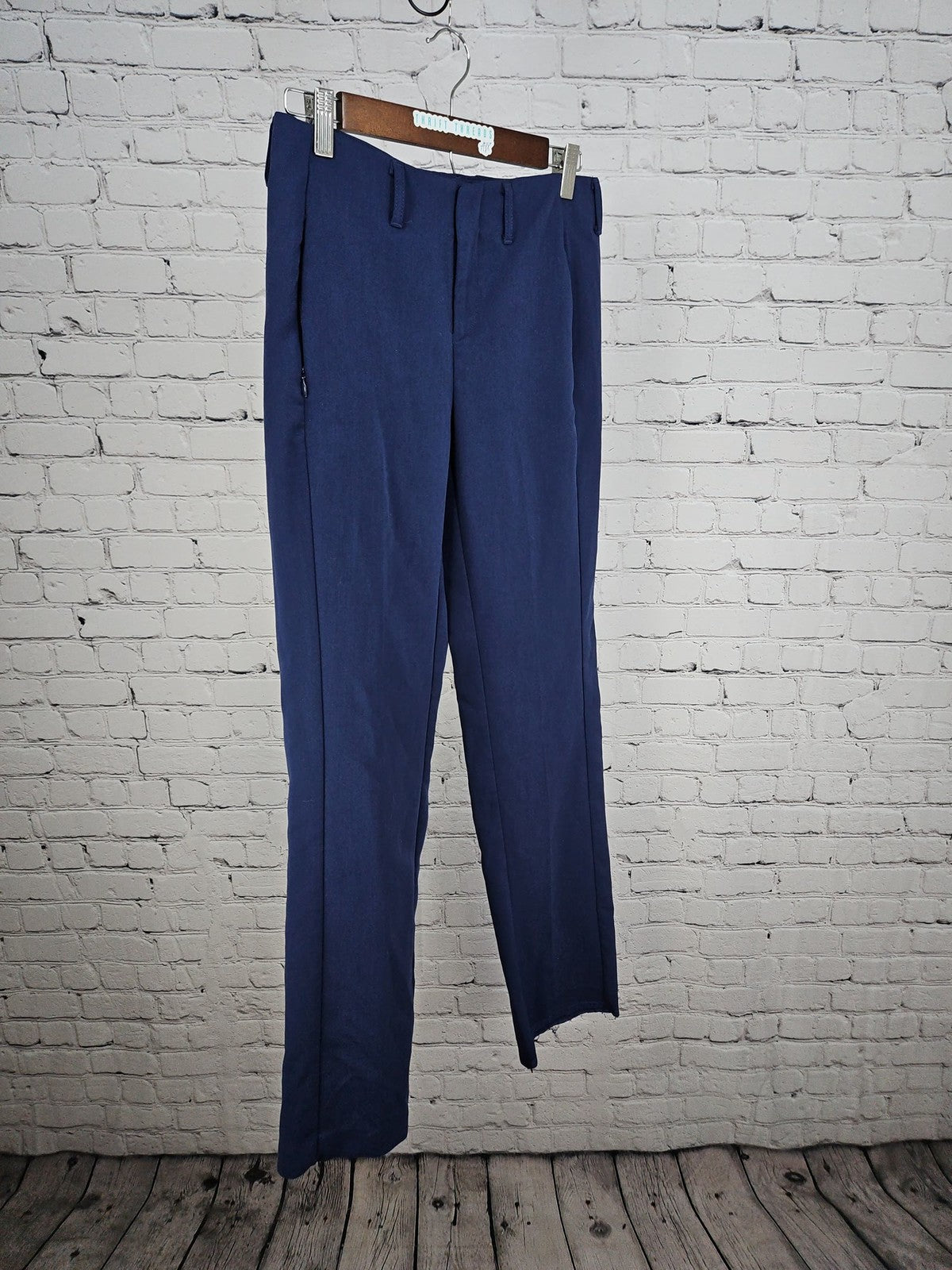 Maeve Anthropologie Navy Straight Leg Zip Pocket Trouser Pants 2 (14X32)