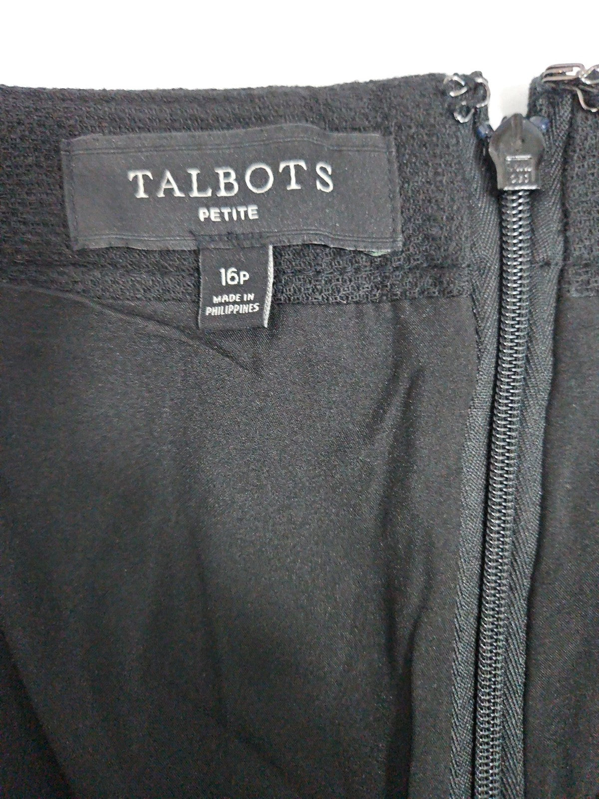 Talbots Petite Multicolor Tweed Boucle Lined Back Zip Pencil Skirt 16P