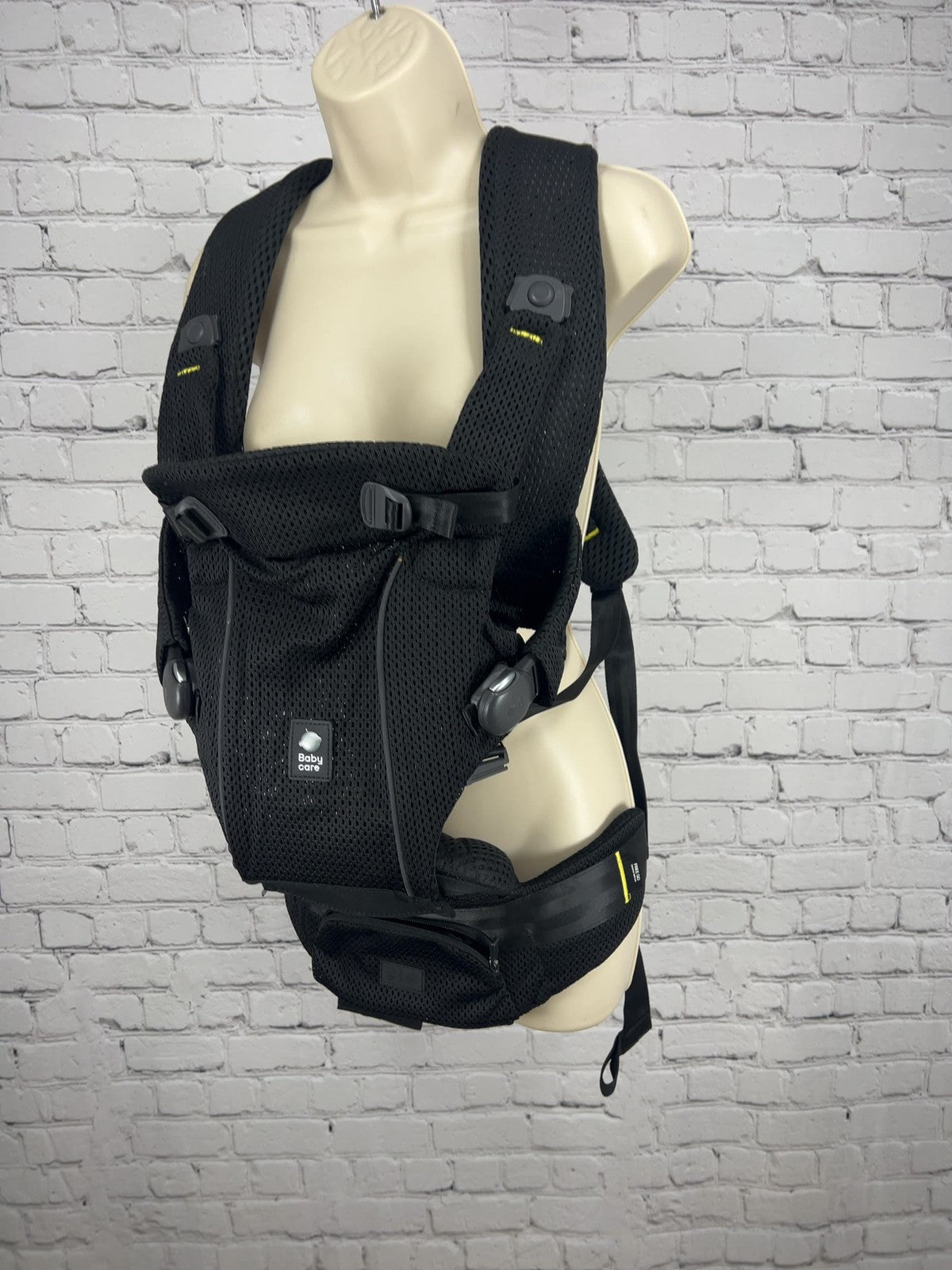 Babycare Free Go Black Mesh Hip Seat Decompression Baby Carrier 0-36 Months