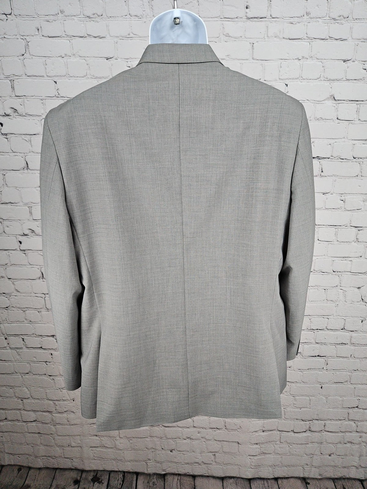 NWOT Haggar Gray Polyester 2 Button Single Vented Notch Blazer Sport Coat 44R