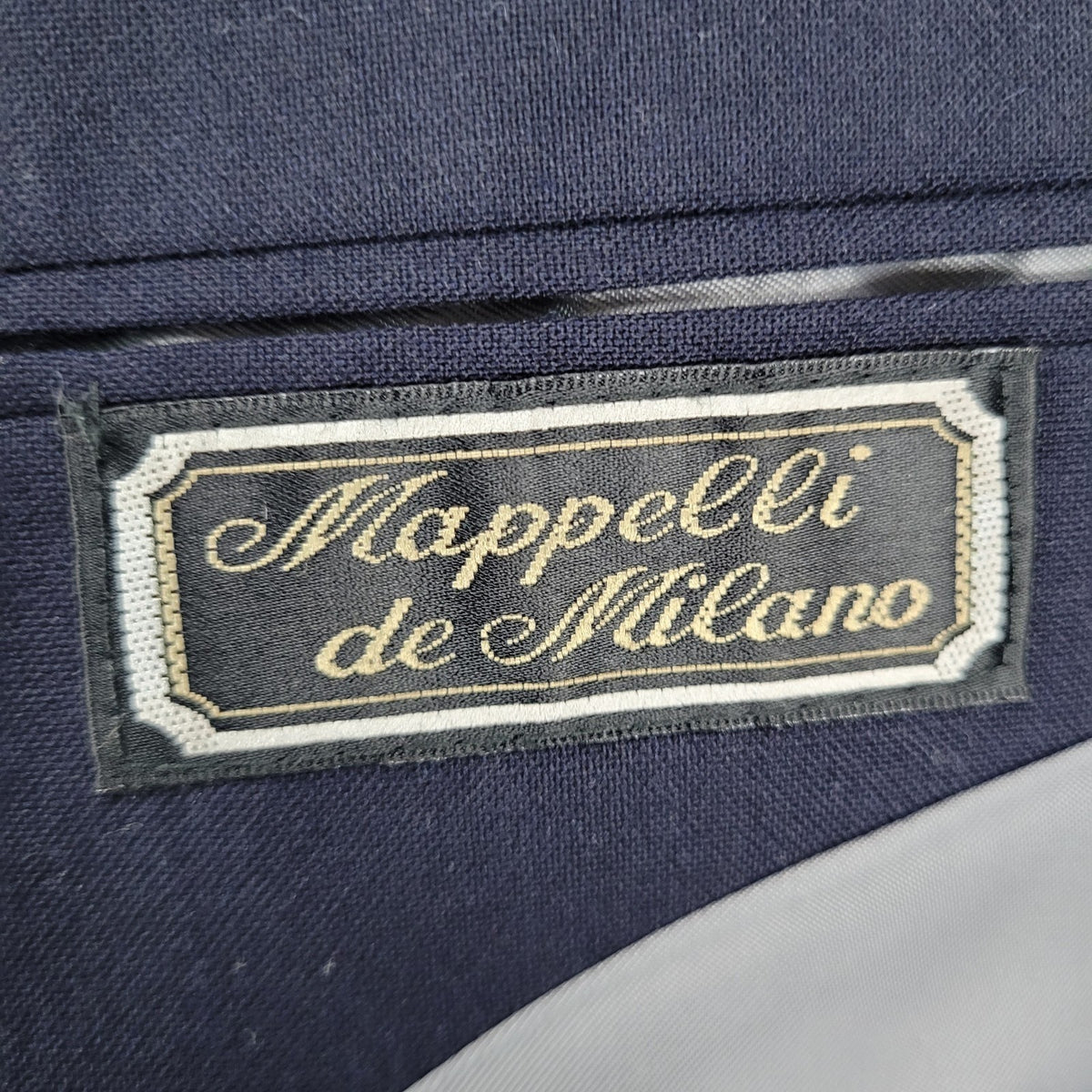 Mapelli De Milano Navy 100% Wool 2 Button Notch Blazer Sport Coat Size 37S