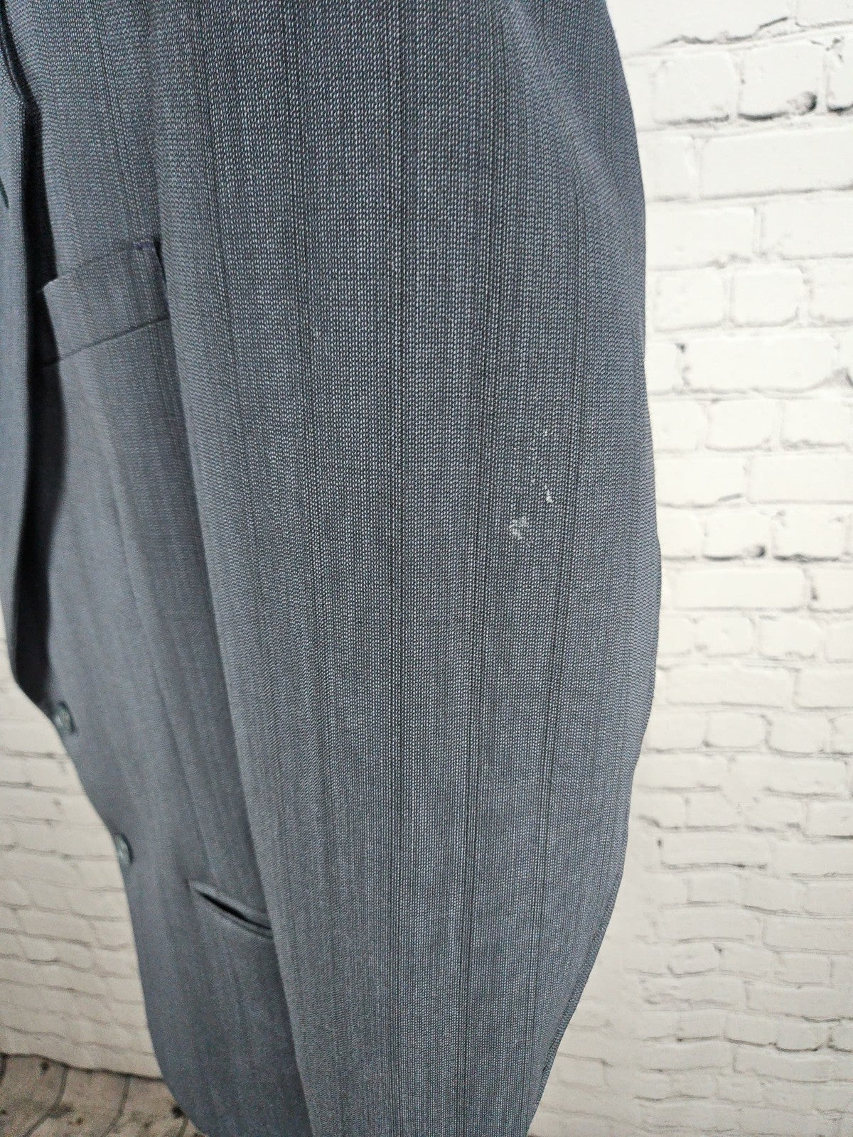 VTG Riserva Luciano Franzoni Gray Stripe Wool 2 Button Blazer Sport Coat 42R