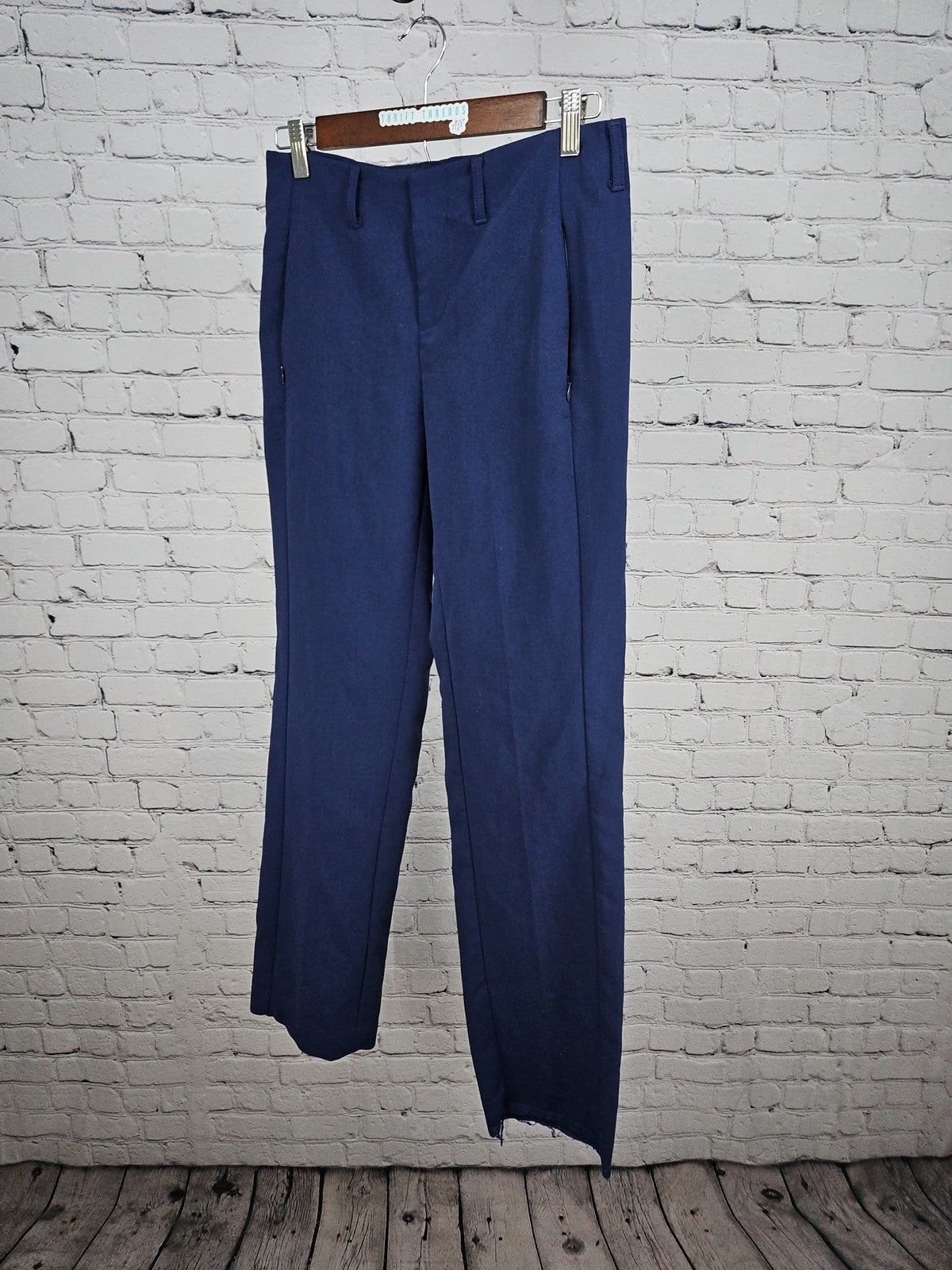 Maeve Anthropologie Navy Straight Leg Zip Pocket Trouser Pants 2 (14X32)