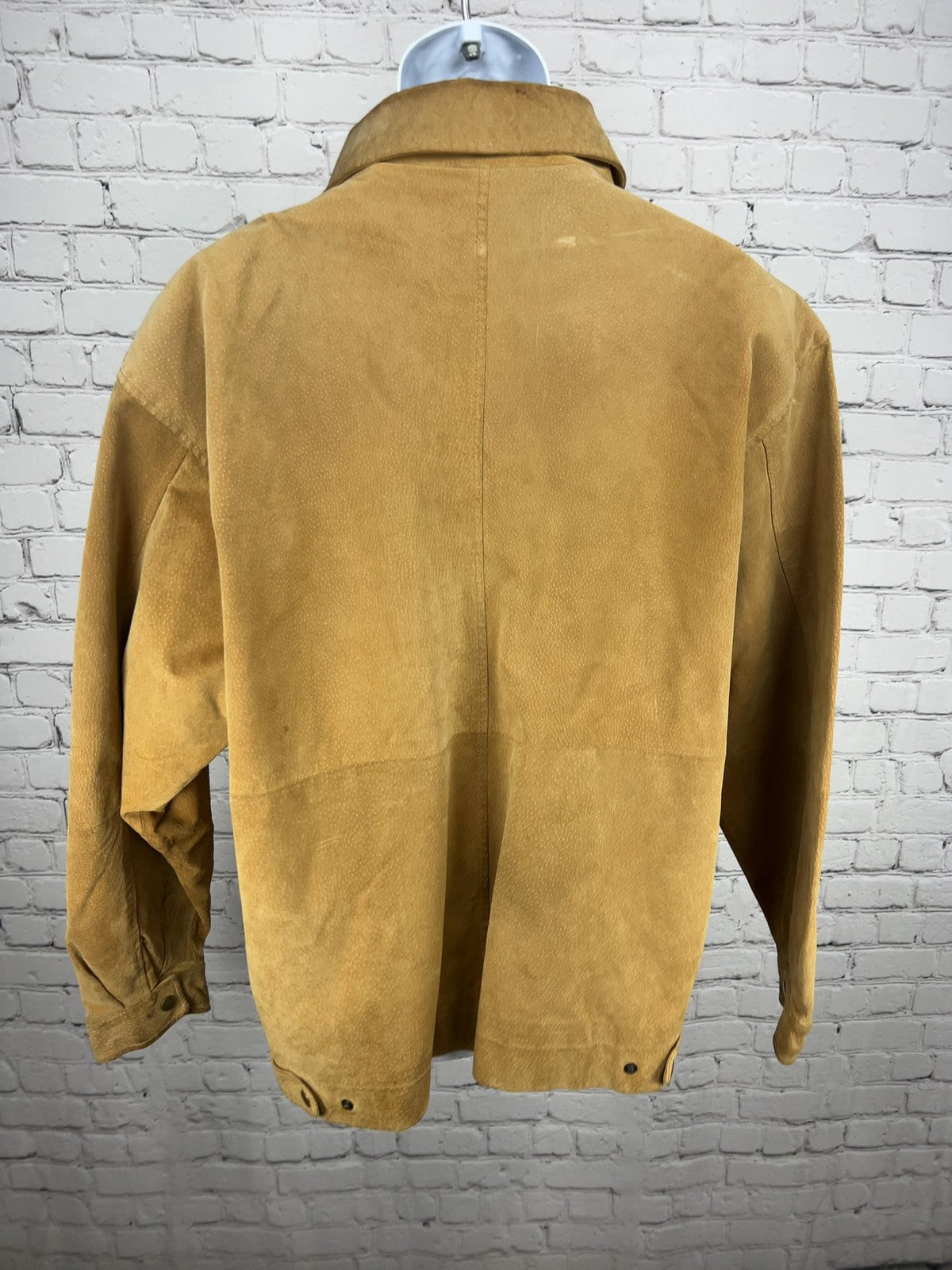 VTG PGA Tour Signature Collection Tan Suede Leather Full Zip Bomber Jacket XL