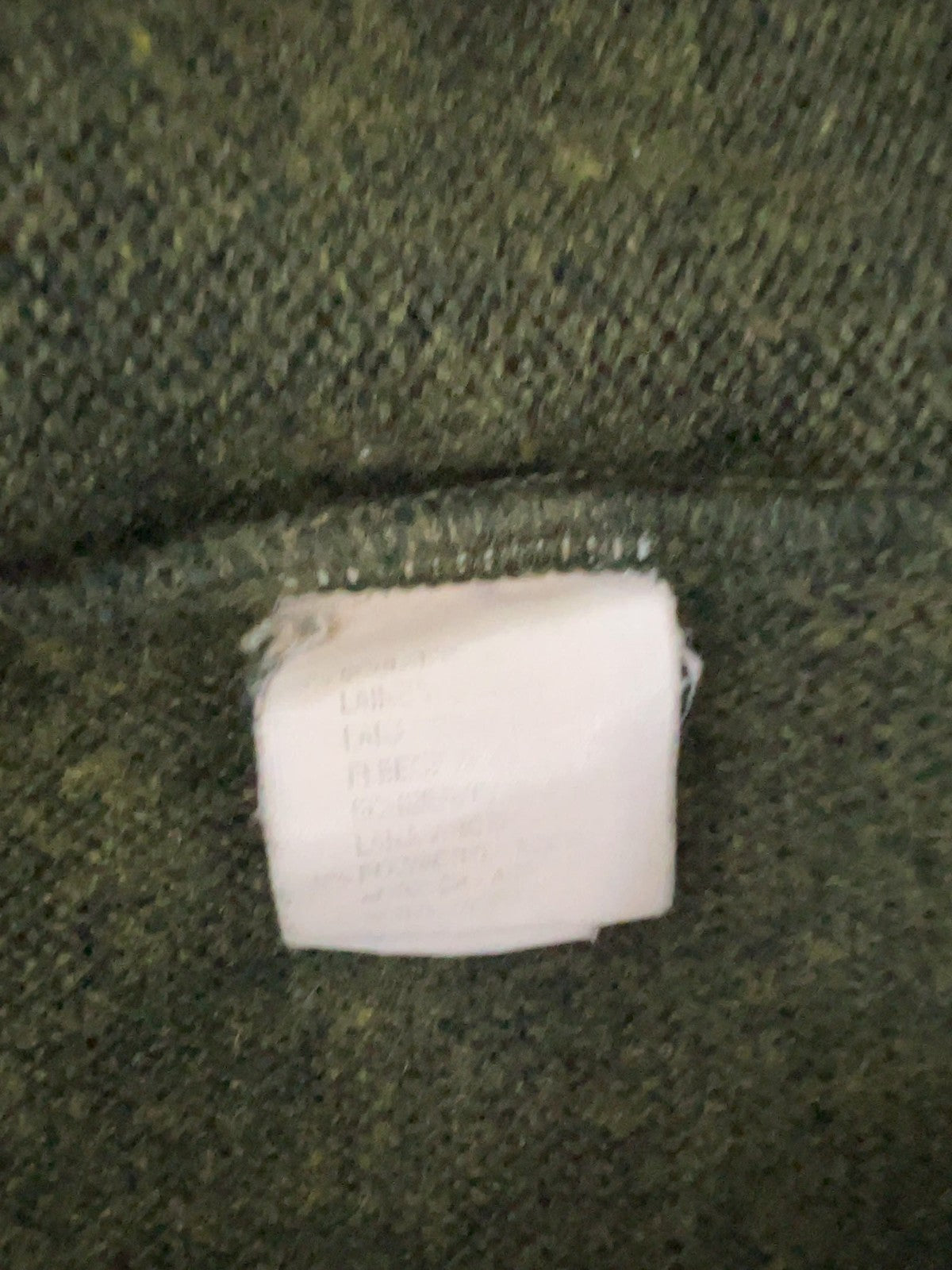 VTG Tabaroni Olive Green Brown Leather Wool Knit Zip Sweater Jacket Italy L