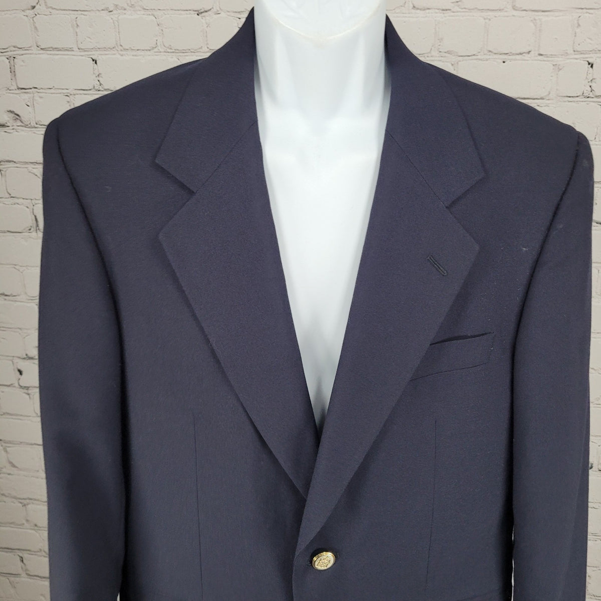 Mapelli De Milano Navy 100% Wool 2 Button Notch Blazer Sport Coat Size 37S