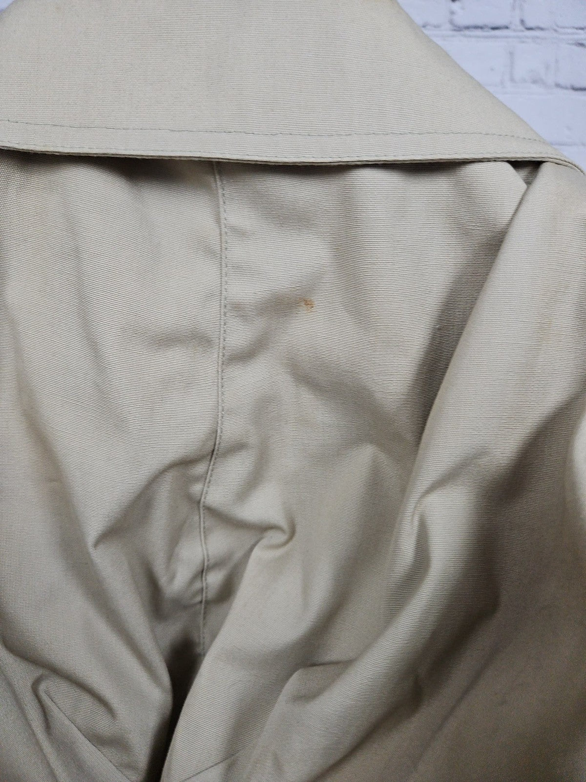 VTG London Fog Maincoats Khaki Hooded Belted Long Trench Raincoat Women's 12