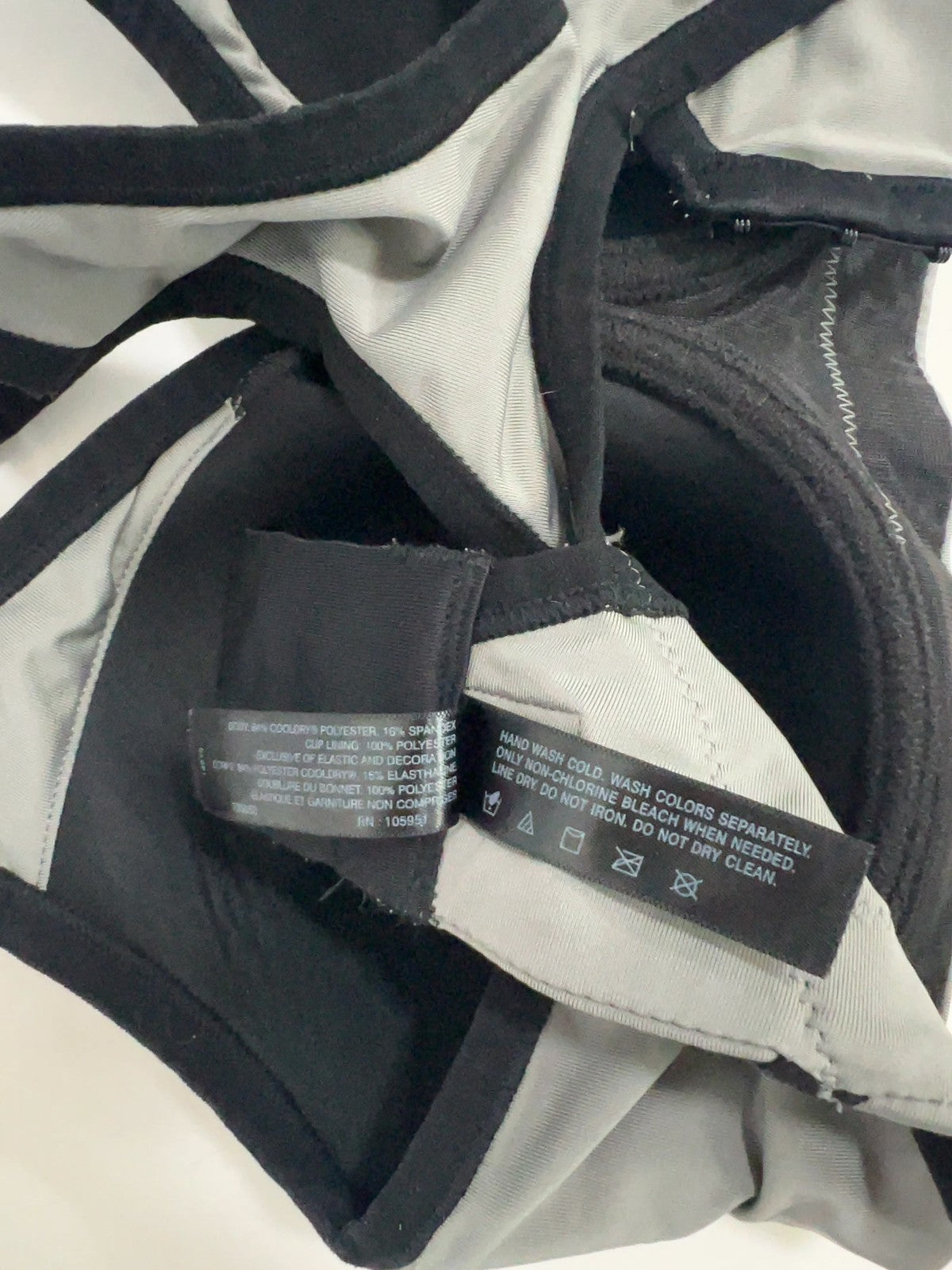 Natori Gray Black Trim Racerback Wireless Contour Sports Bra 32C