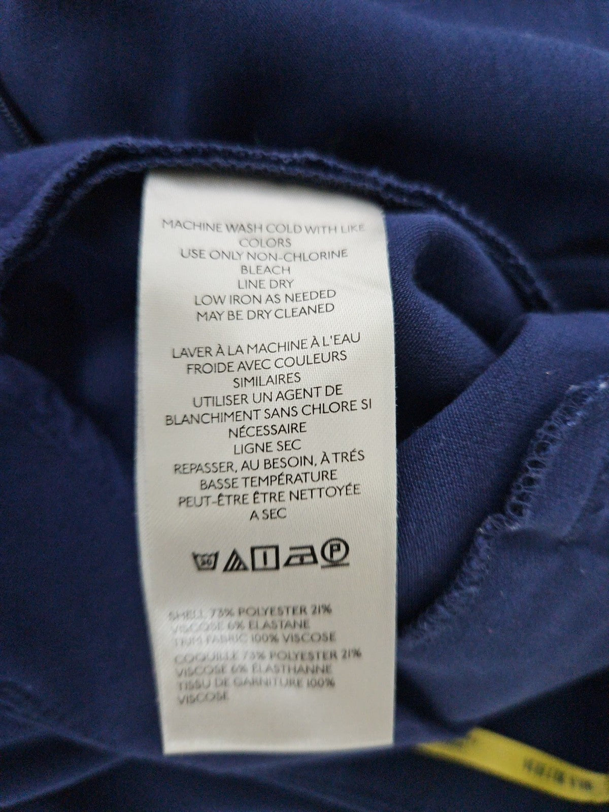 Maeve Anthropologie Navy Straight Leg Zip Pocket Trouser Pants 2 (14X32)