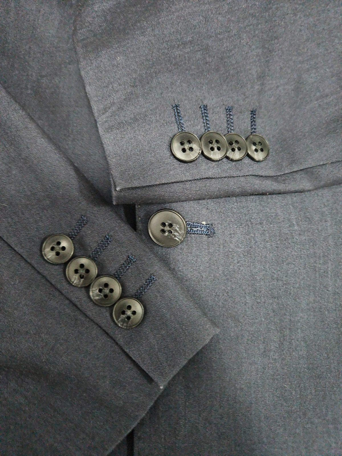 J.Ferrar Slim Fit Charcoal 2 Button Notch Lapel Blazer Sport Coat 46R