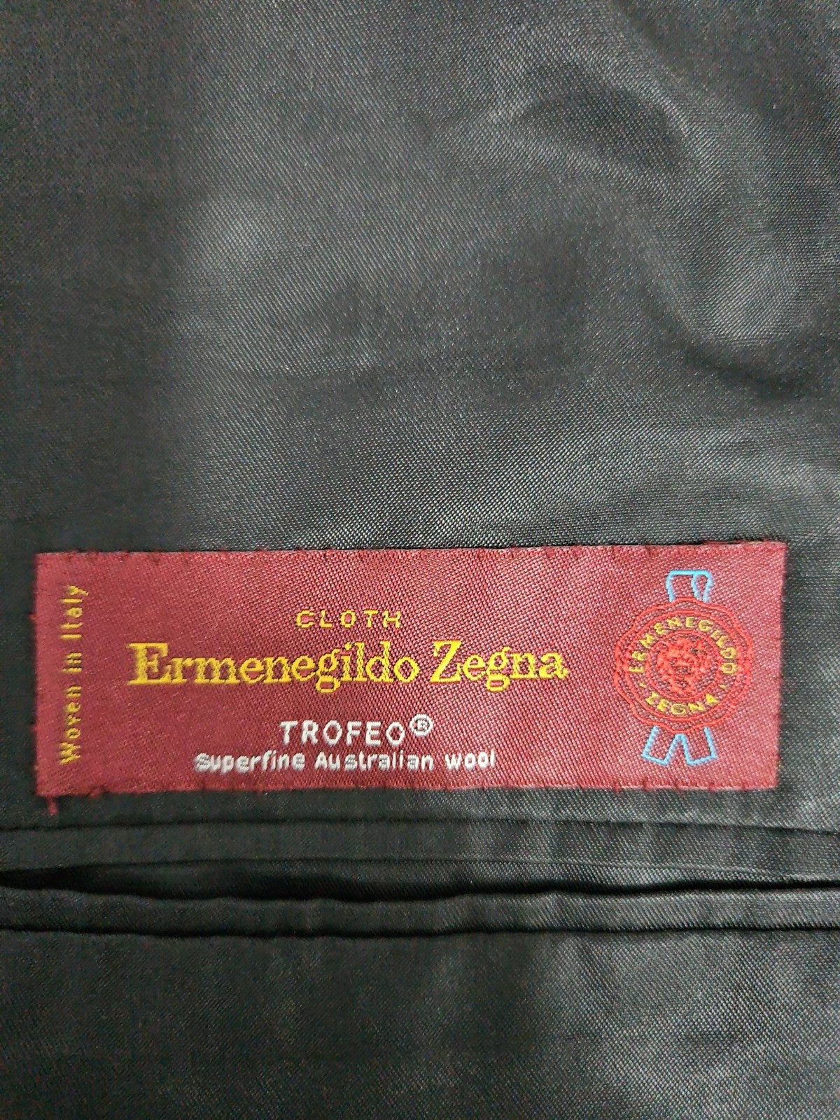 Ermenegildo Zegna Trofeo Black Wool 2 Button Blazer Sport Coat 45R