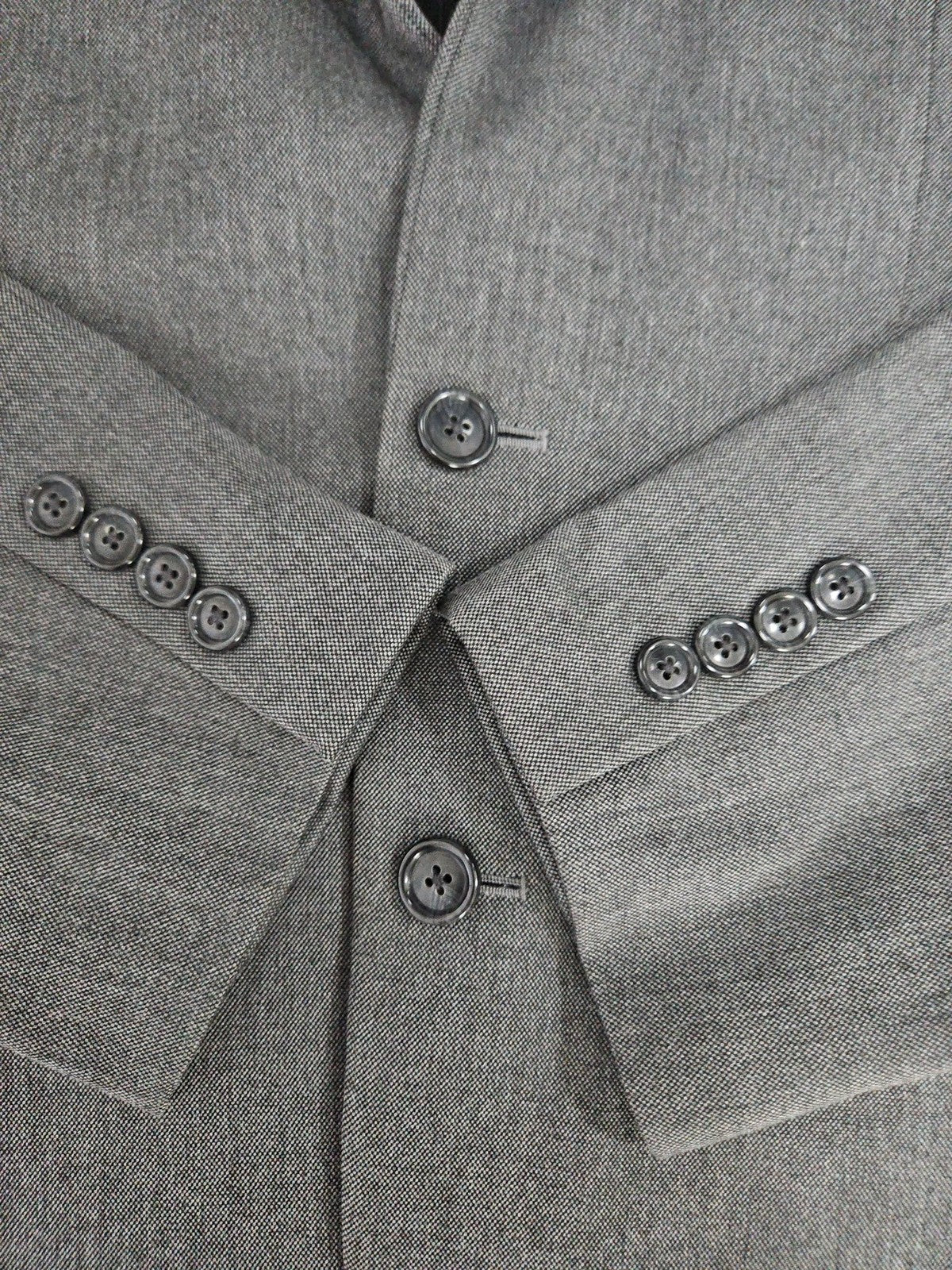 Jos A Bank Gray Slim Fit 2 Button Double Vented Notch Blazer Sport Coat 39R