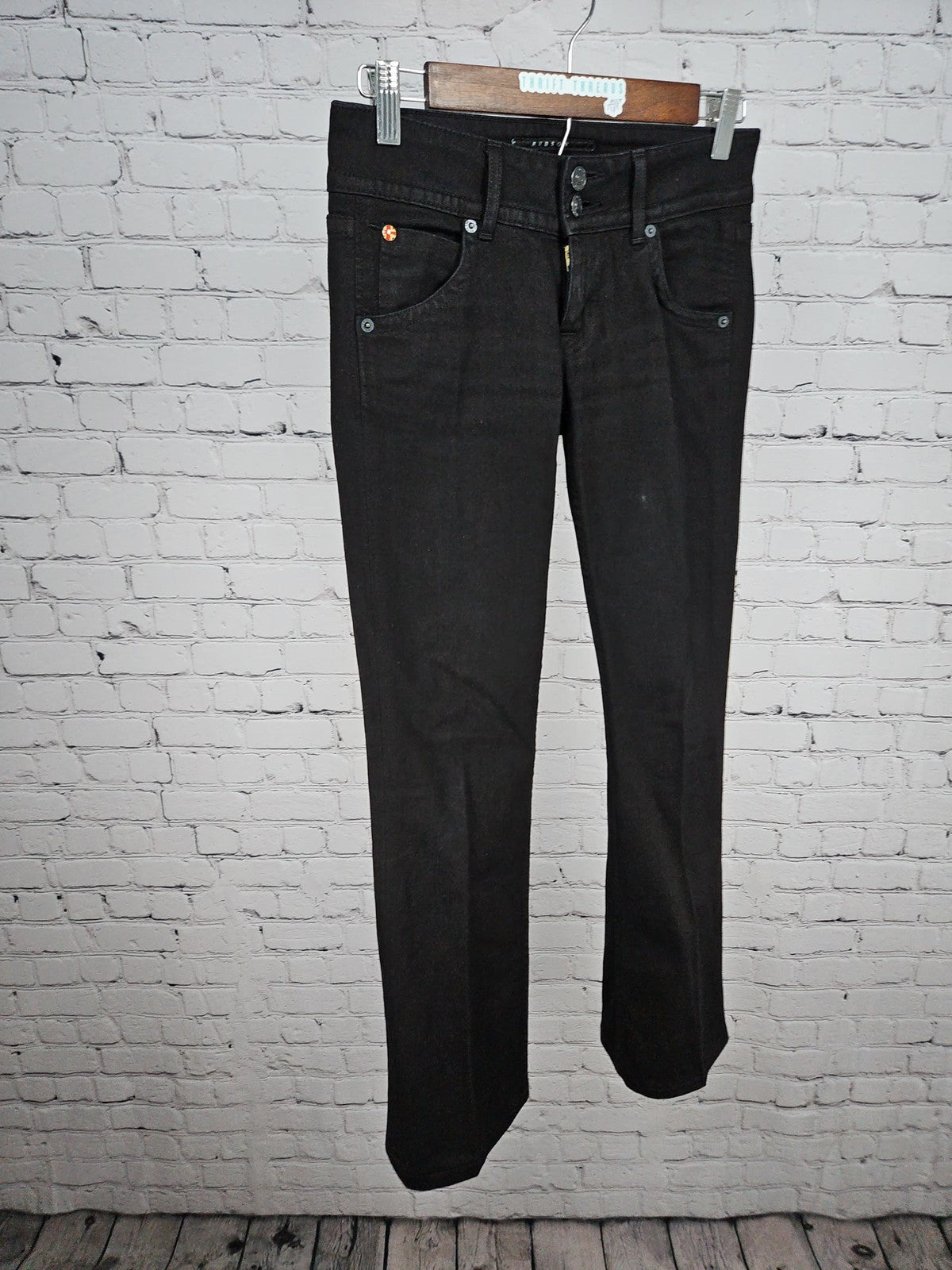 Hudson Black Bootcut Flap Pocket Women's Denim Jeans 24 (28X28)