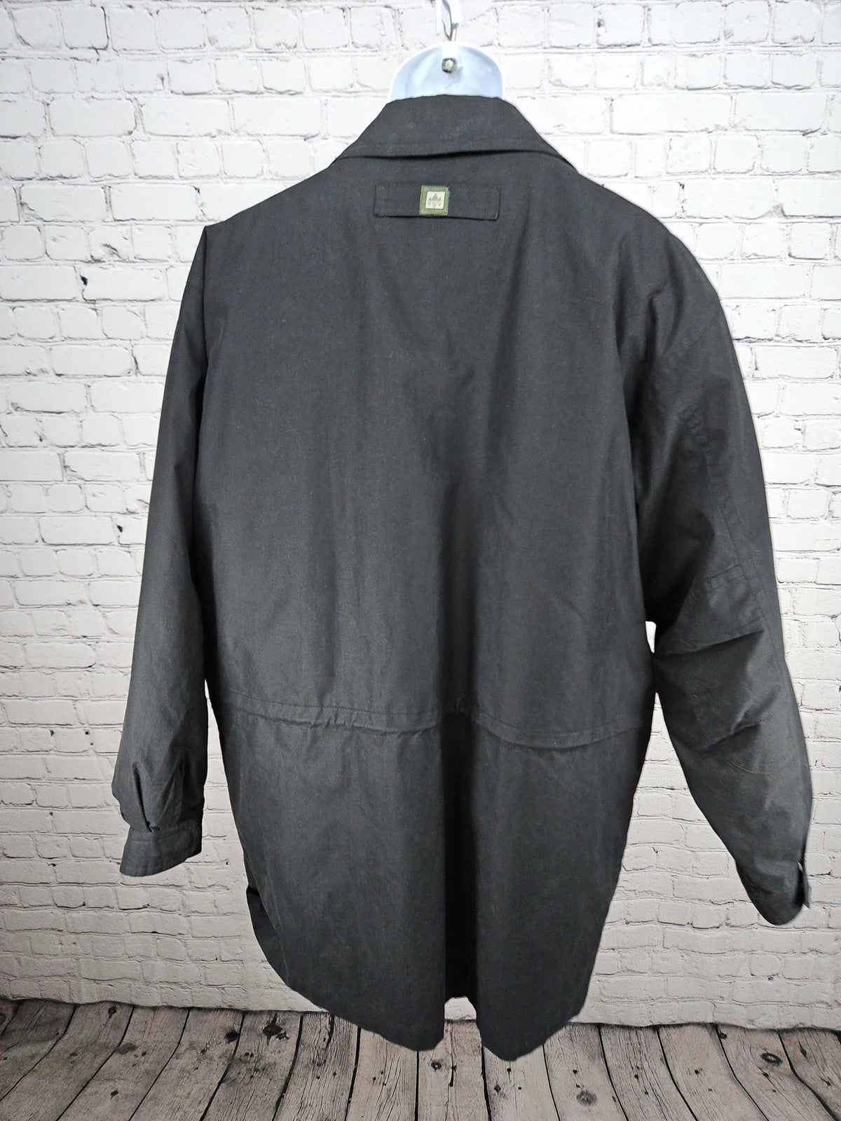VTG Rainforest Black Quilted Puffer Lined Field Parka Coat Mens XL
