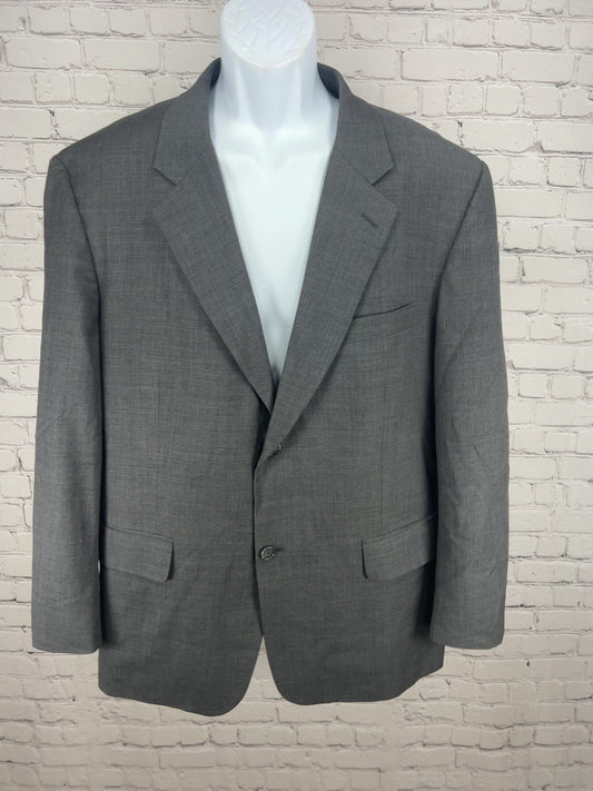 Turnbury Gray 100% Wool 2 Button Single Vented Notch Blazer Sport Coat 44S