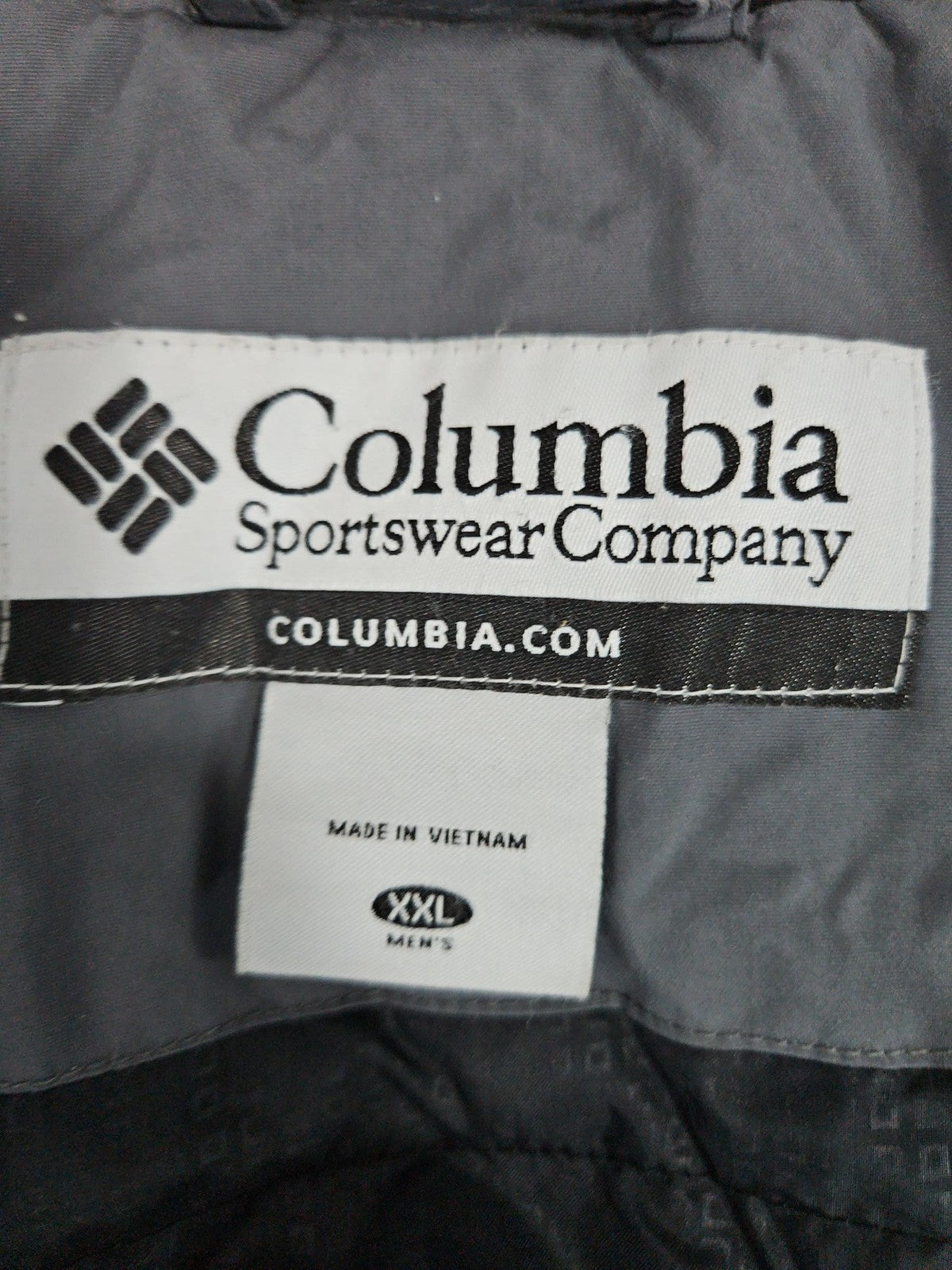 Columbia Black Gray Colorblock Insulated Full Zip Winter Jacket Men's XXL