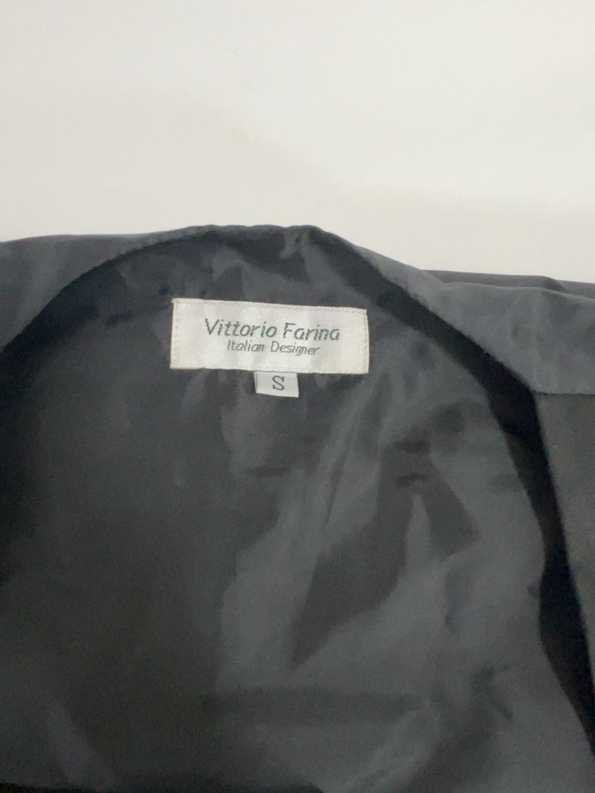 Vittorio Farina Black Satin 5 Button Formal Tuxedo Vest Waistcoat Adjustable S