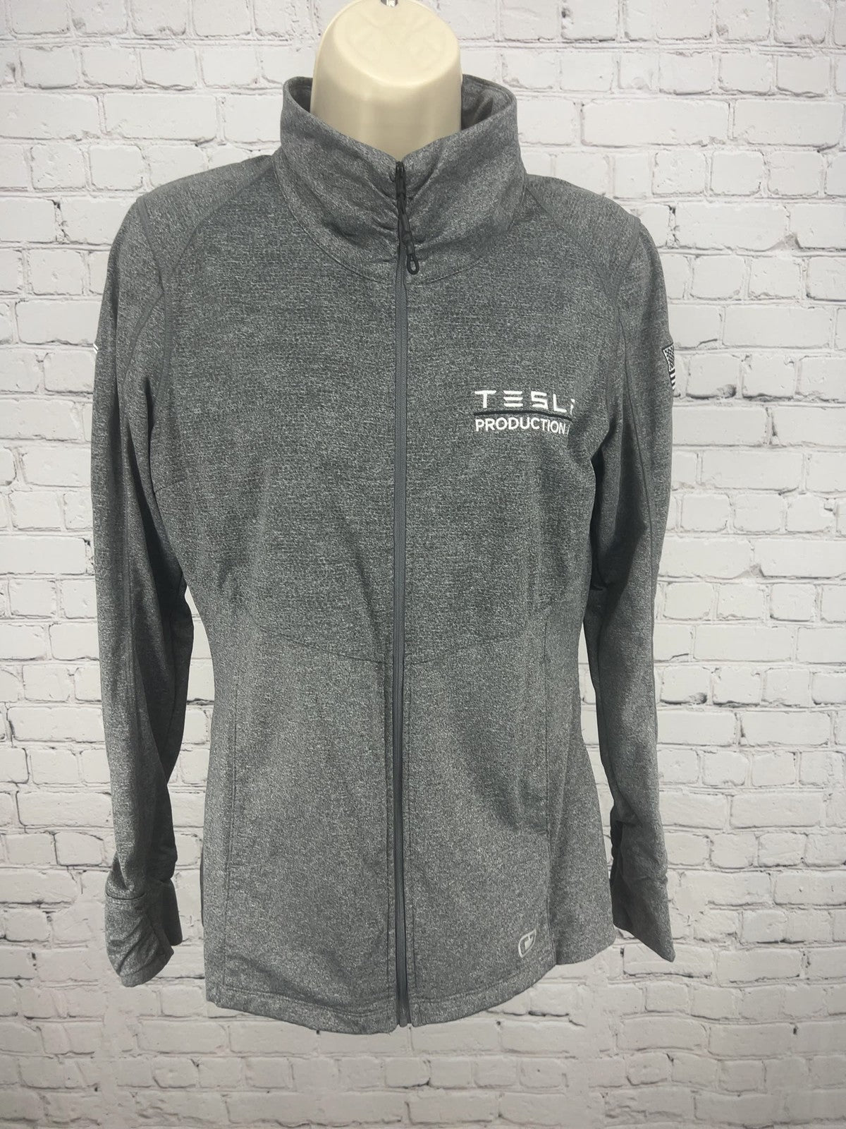 OGIO Tesla Production HR Gray Heather Full Zip Thumbhole Jacket Women's M