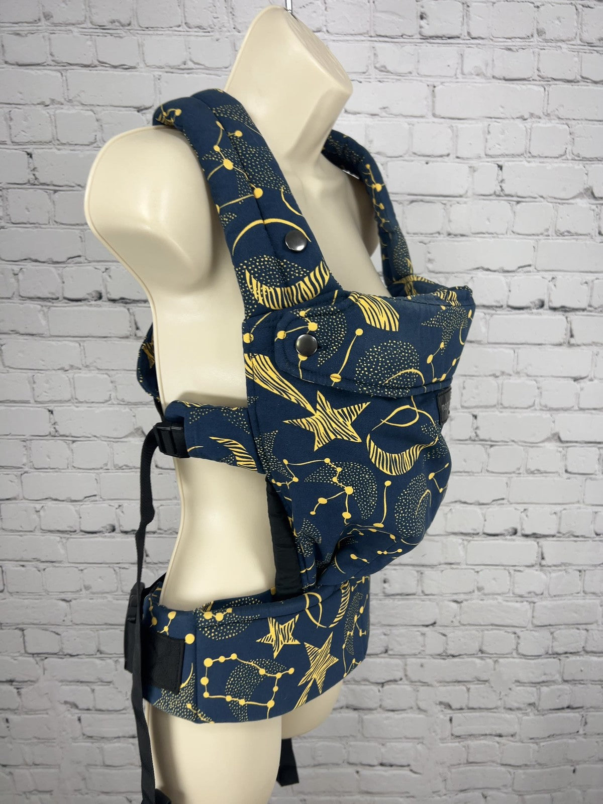 Momcozy Navy Yellow Constellation Print Cotton Baby Carrier 3-24 Months