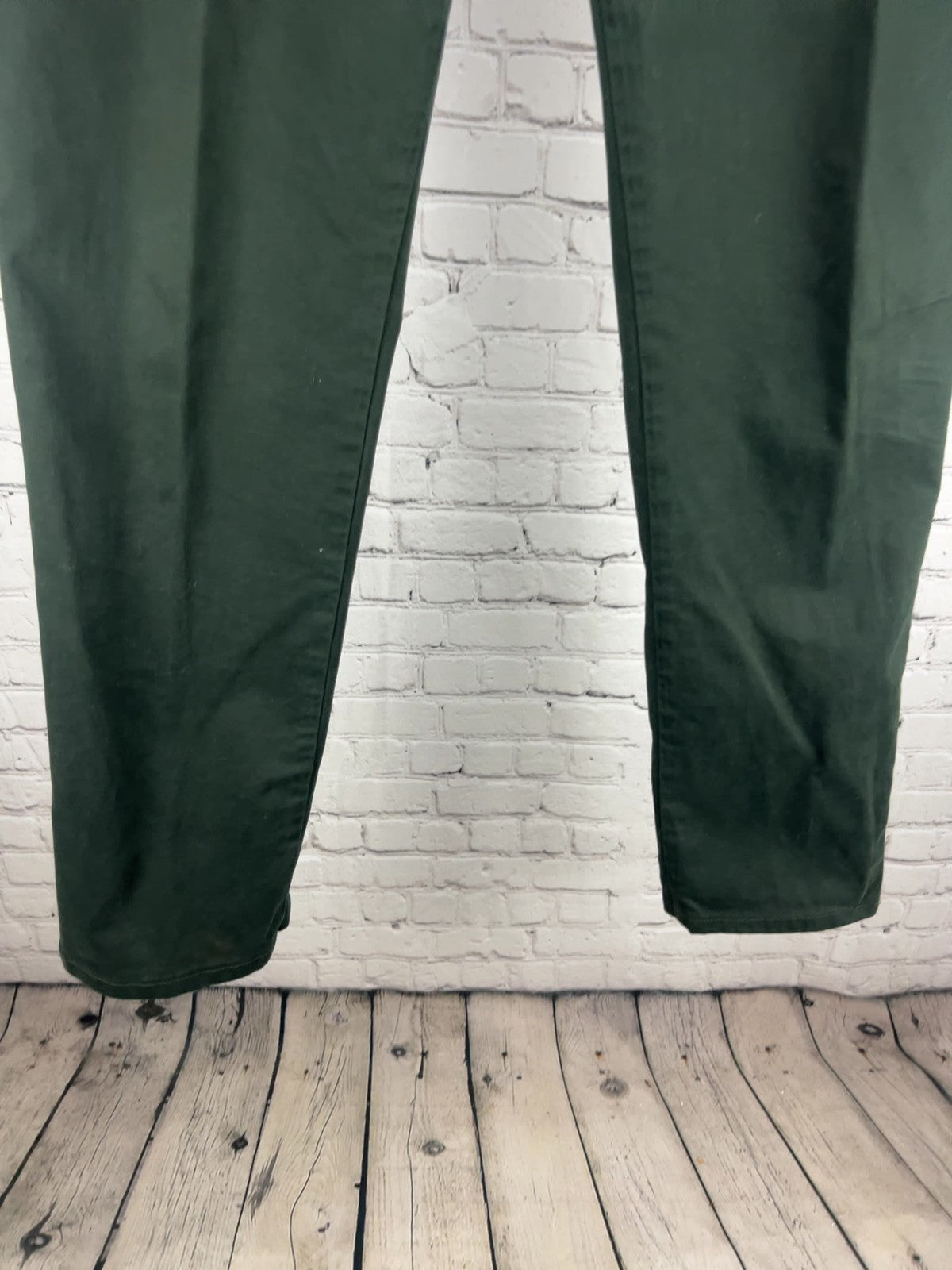 AG Dark Green Lux Khaki Tailored Trouser Stretch Chino Pants 32