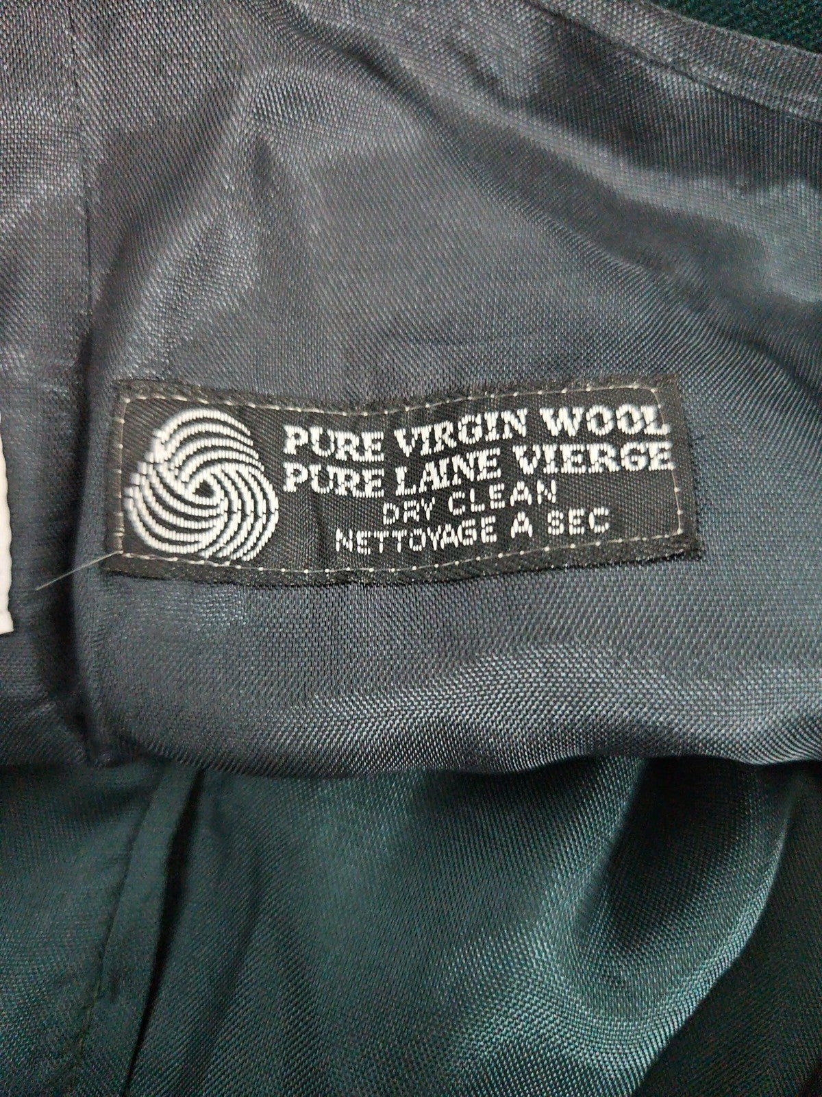 NWT VTG Mister Leonard Forest Green Pure Wool Pleated Trouser Pants 14 (29X30)