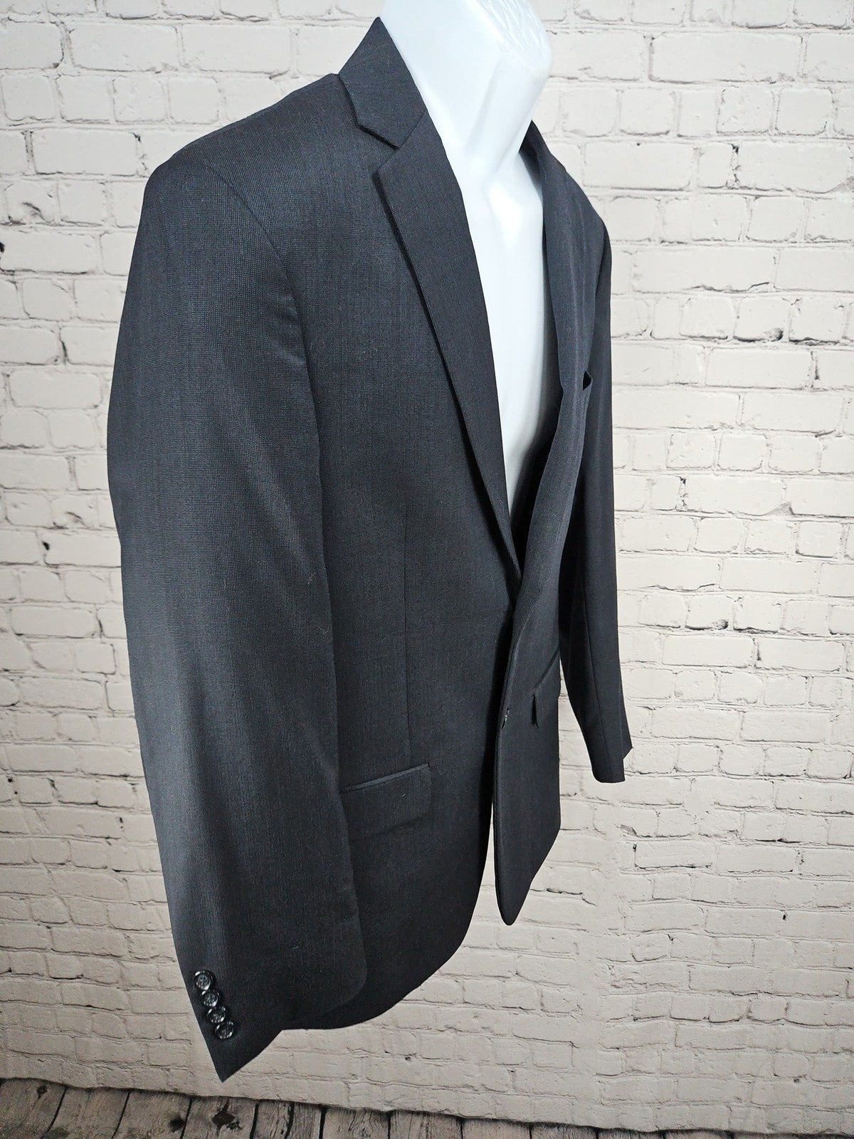 Jos A Bank Navy Nailhead 100% Wool Slim Fit 2 Button Blazer Sport Coat 39R