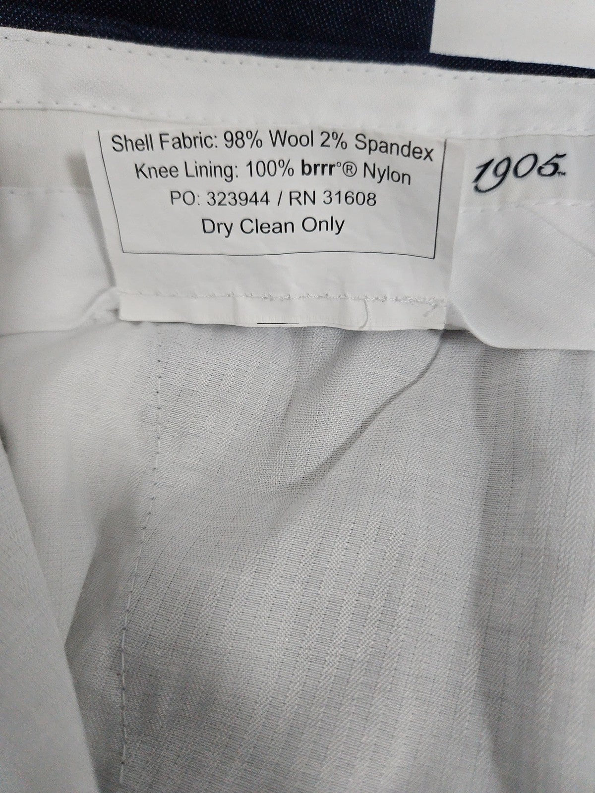 Jos A Bank 1905 Navy Wool Stretch Flat Front Dress Pants Men's 32R (32X27.5)