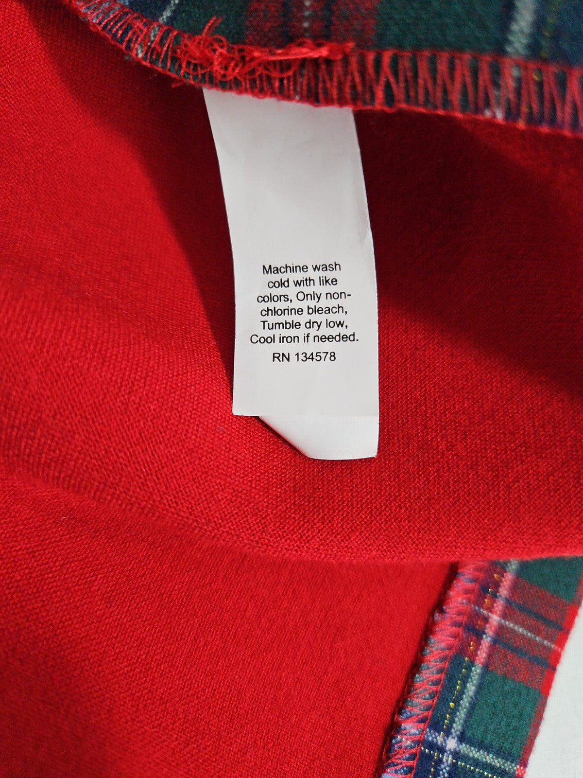NWD Vineyard Vines Red Tartan Plaid Ruffle V Neck Lined Shift Dress Women's 10