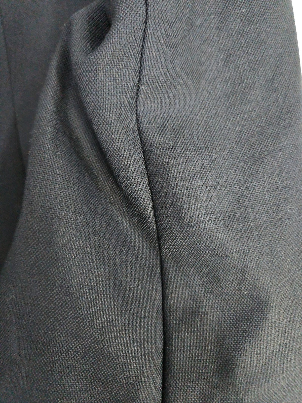 Stafford Navy 100% Wool Gold Button Single Vent Blazer Sport Coat 42L