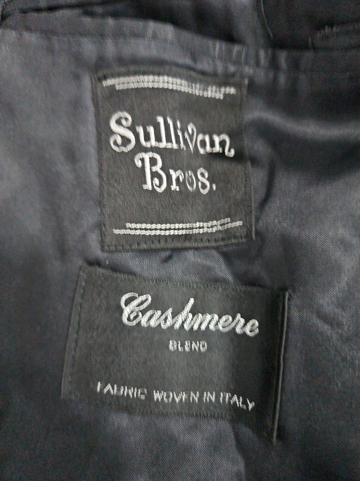 VTG Sullivan Bros Charcoal Gray Cashmere Blend Long Overcoat Top Coat Men's M